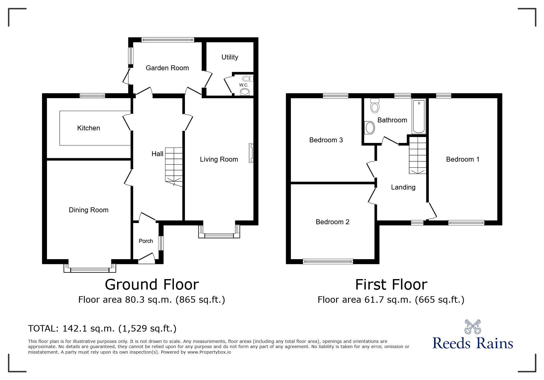 Floorplan of 3 bedroom Semi Detached House for sale, Udimore Road, Rye, East Sussex, TN31