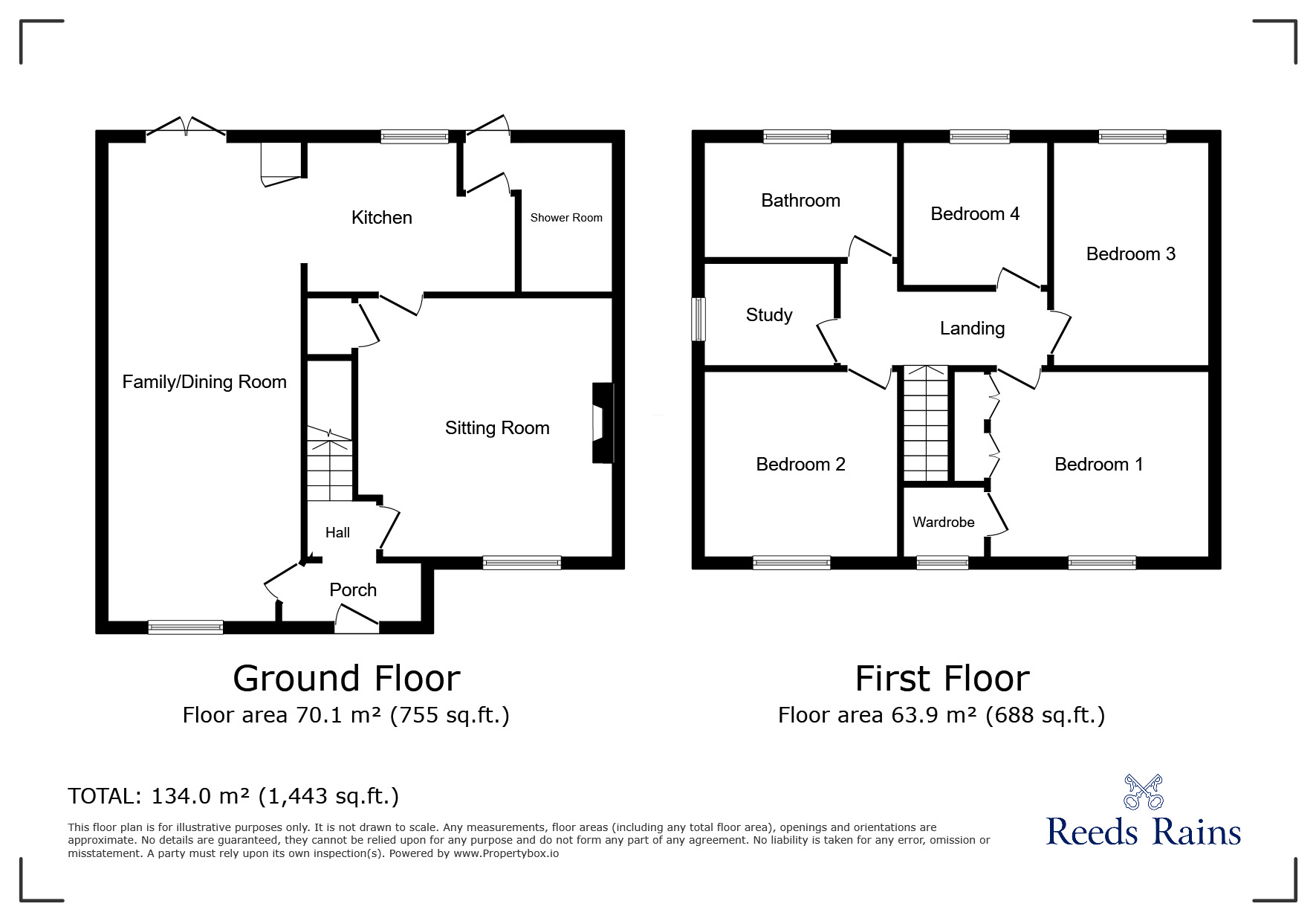 Floorplan of 4 bedroom Semi Detached House for sale, Kings Avenue, East Sussex, TN31