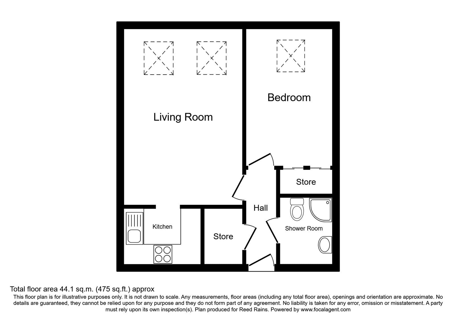 Floorplan of 1 bedroom  Flat for sale, Strand Quay, Rye, East Sussex, TN31