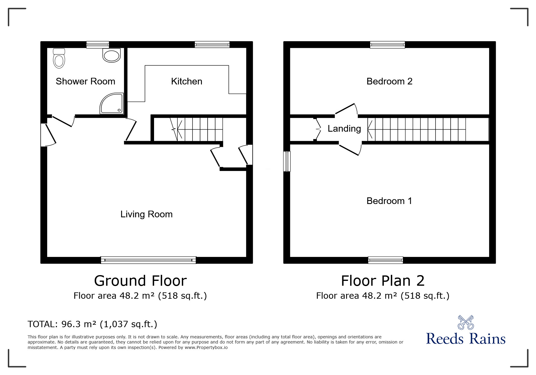 Floorplan of 2 bedroom  Flat for sale, Ferry Road, Rye, East Sussex, TN31