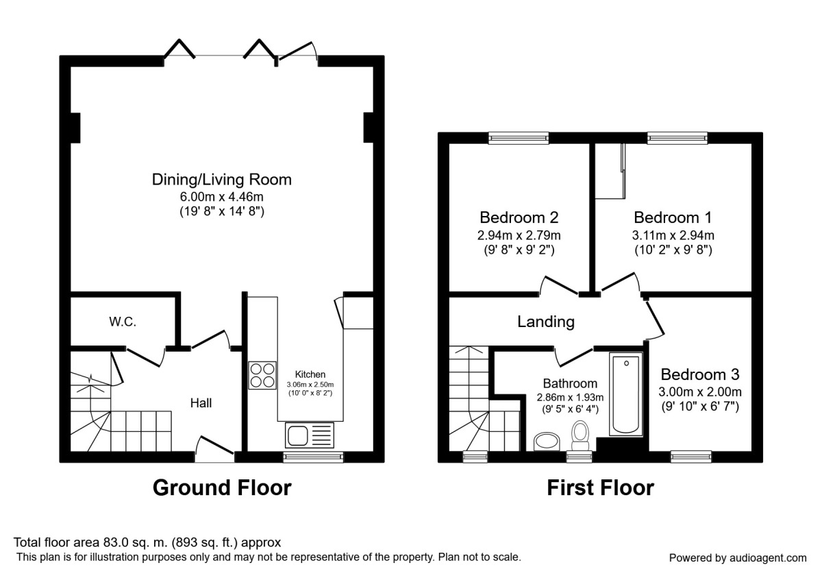 Floorplan of 3 bedroom  House to rent, Lord Street, Salford, M7