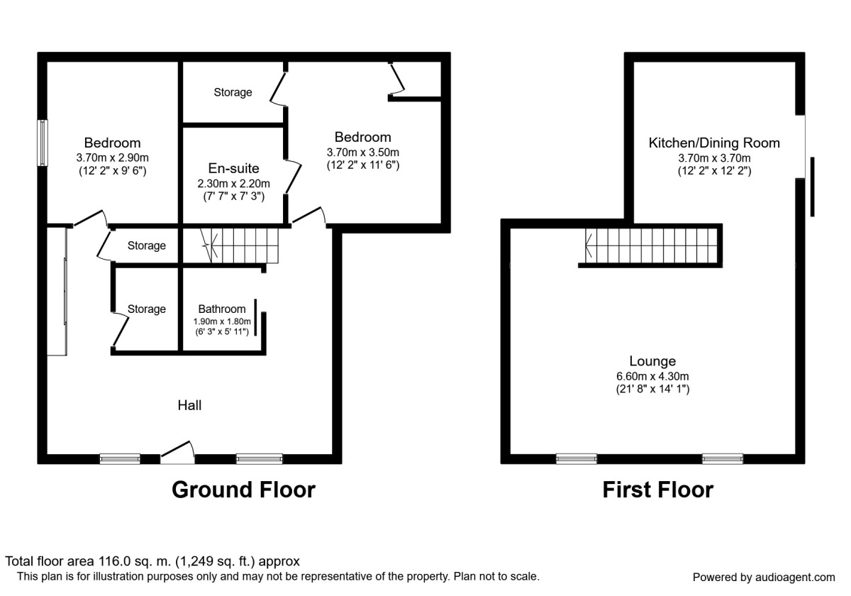 Floorplan of 2 bedroom Mid Terrace House to rent, Field Street, Salford, M6