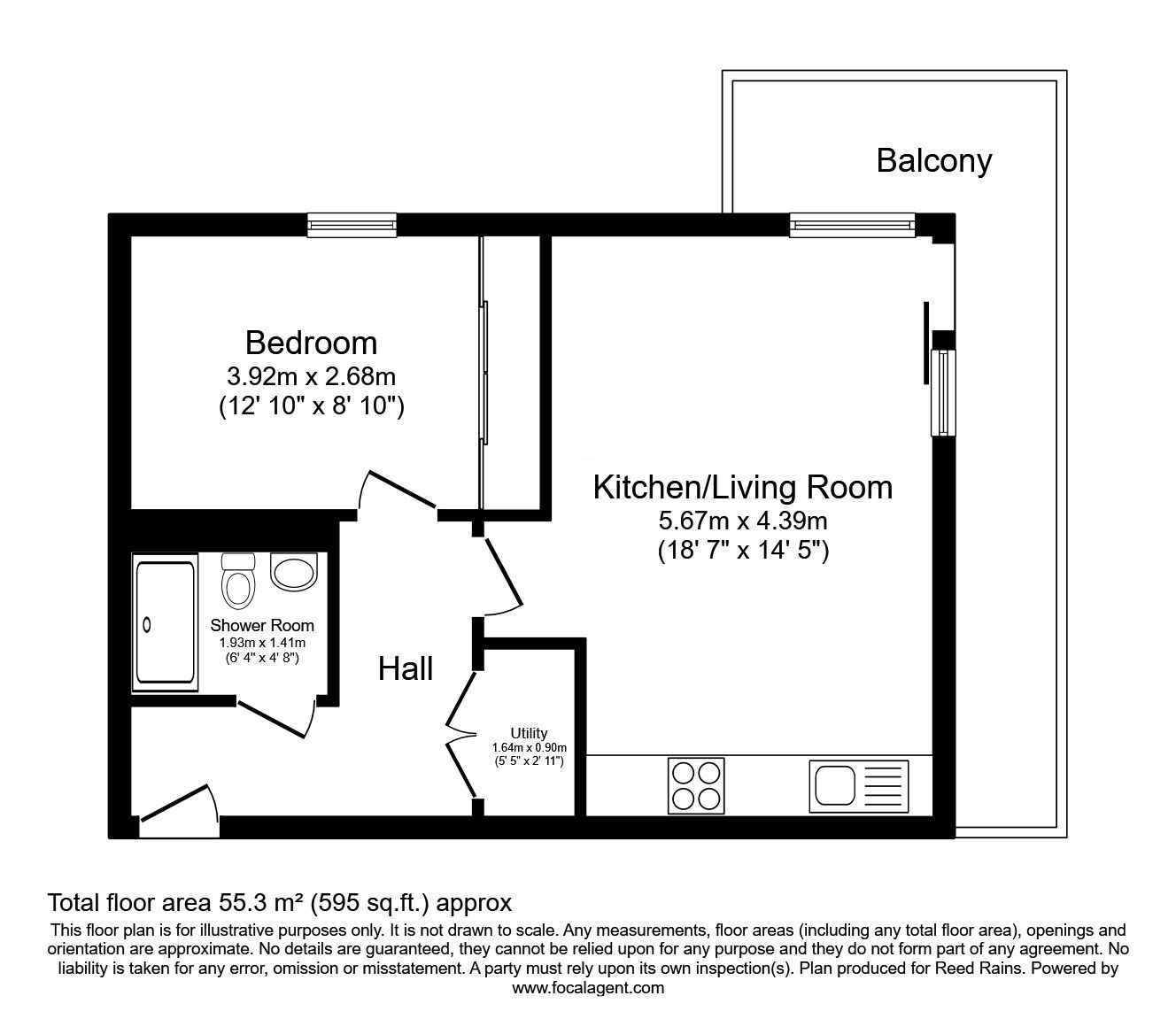 Floorplan of 1 bedroom  Flat to rent, Block 9 Spectrum, Blackfriars Road, Greater Manchester, M3