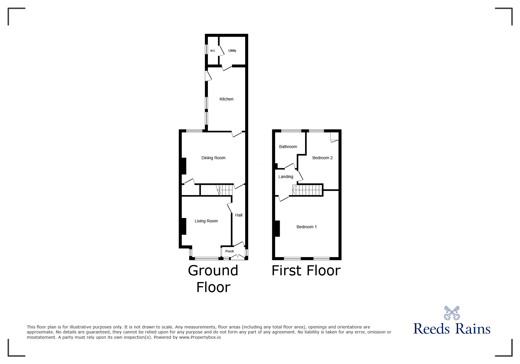 Floorplan of 2 bedroom Mid Terrace House for sale, Haddon Street, Salford, Greater Manchester, M6