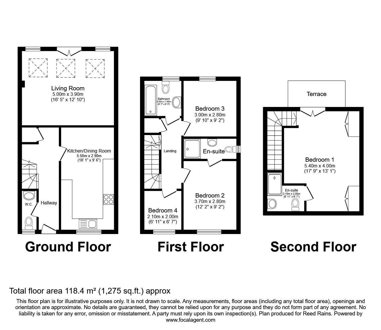 Floorplan of 4 bedroom Semi Detached House for sale, Kempster Gardens, Salford, Greater Manchester, M7