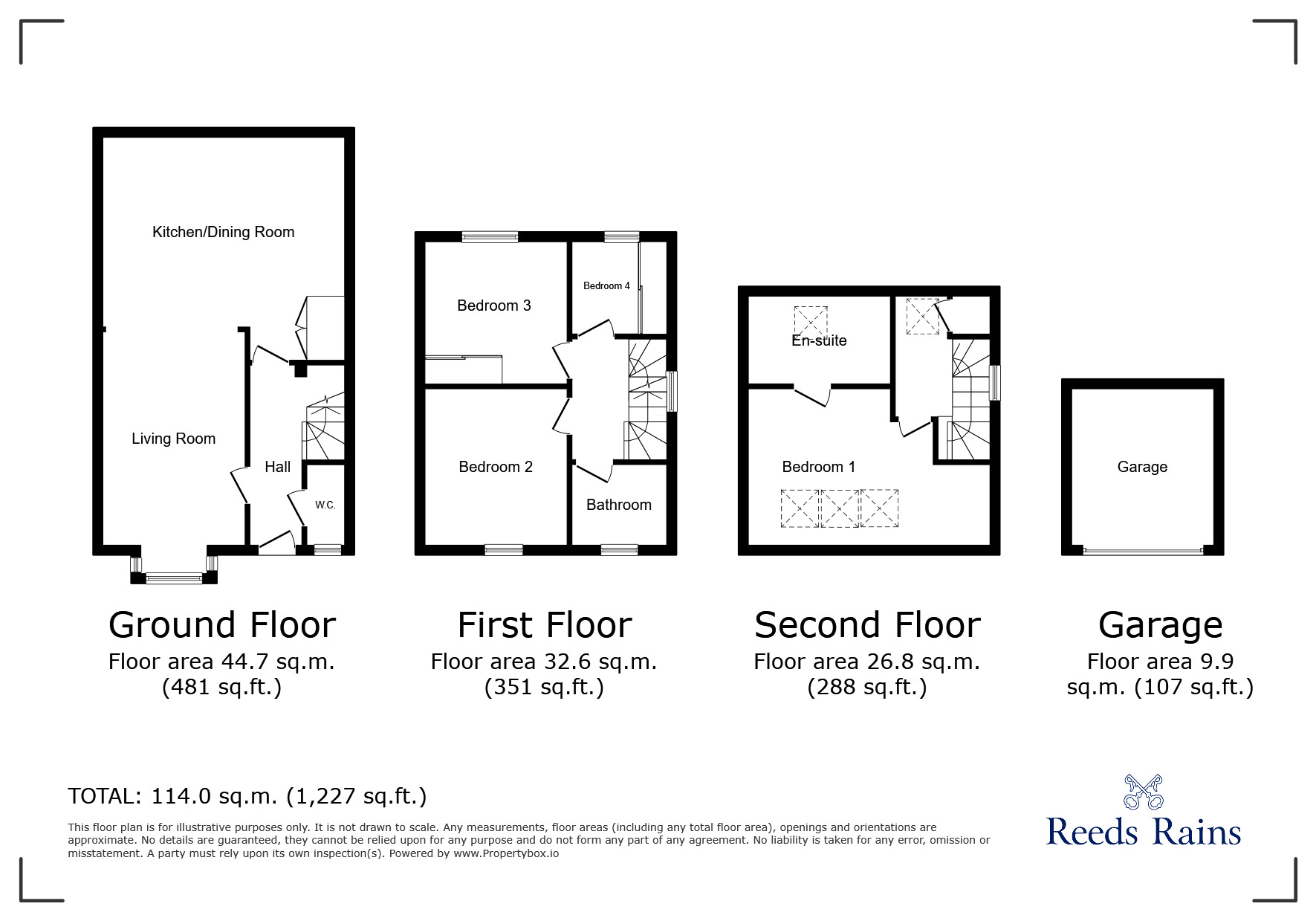 Floorplan of 4 bedroom Detached House to rent, Meadow Road, Salford, Greater Manchester, M7