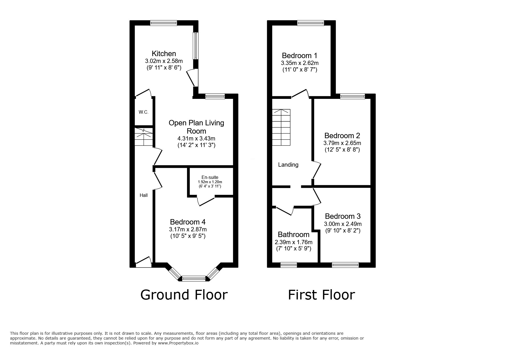 Floorplan of 4 bedroom Mid Terrace House for sale, Barton Road, Eccles, Greater Manchester, M30