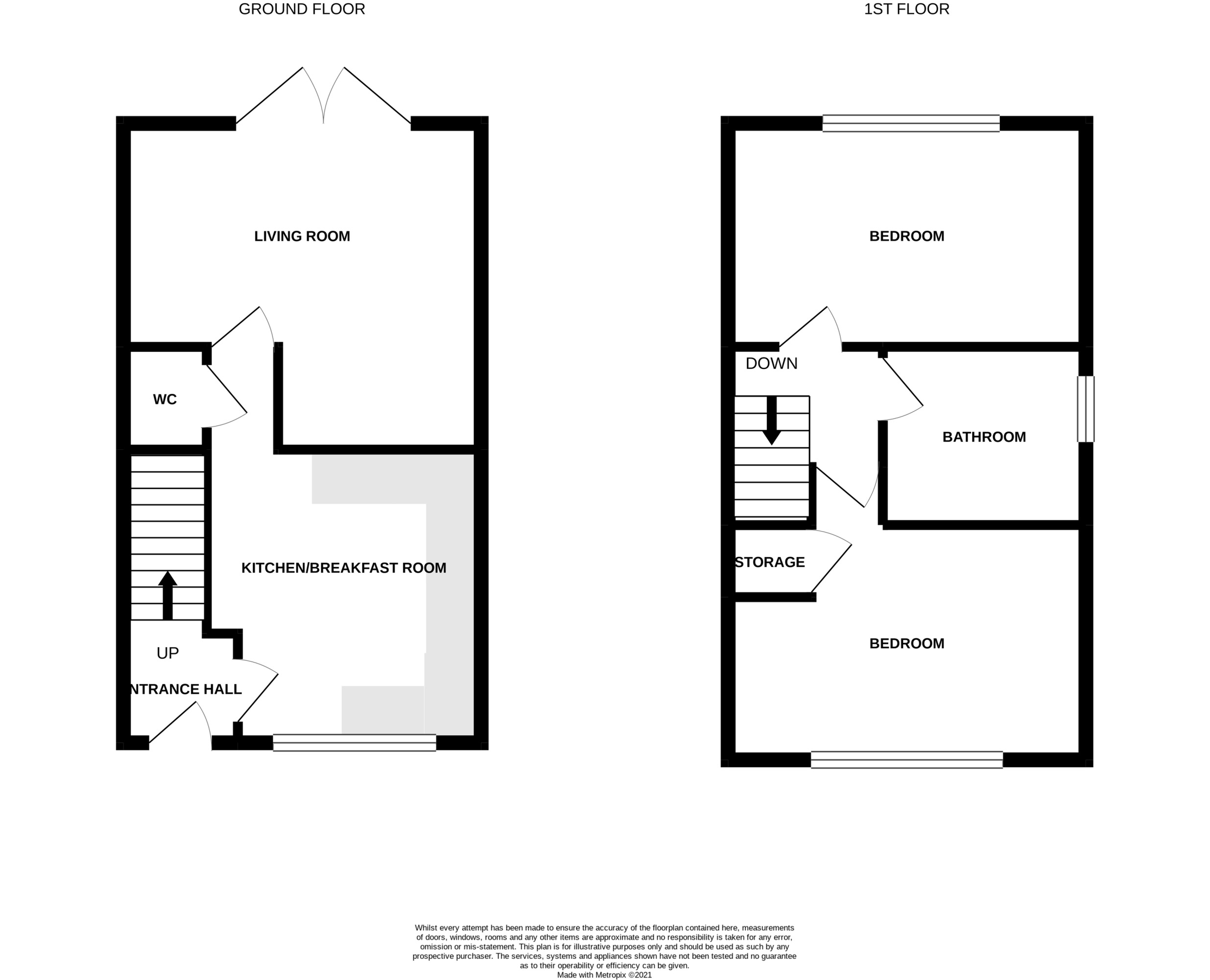 Floorplan of 2 bedroom  House to rent, Elm Tree Road, Salford, Greater Manchester, M6