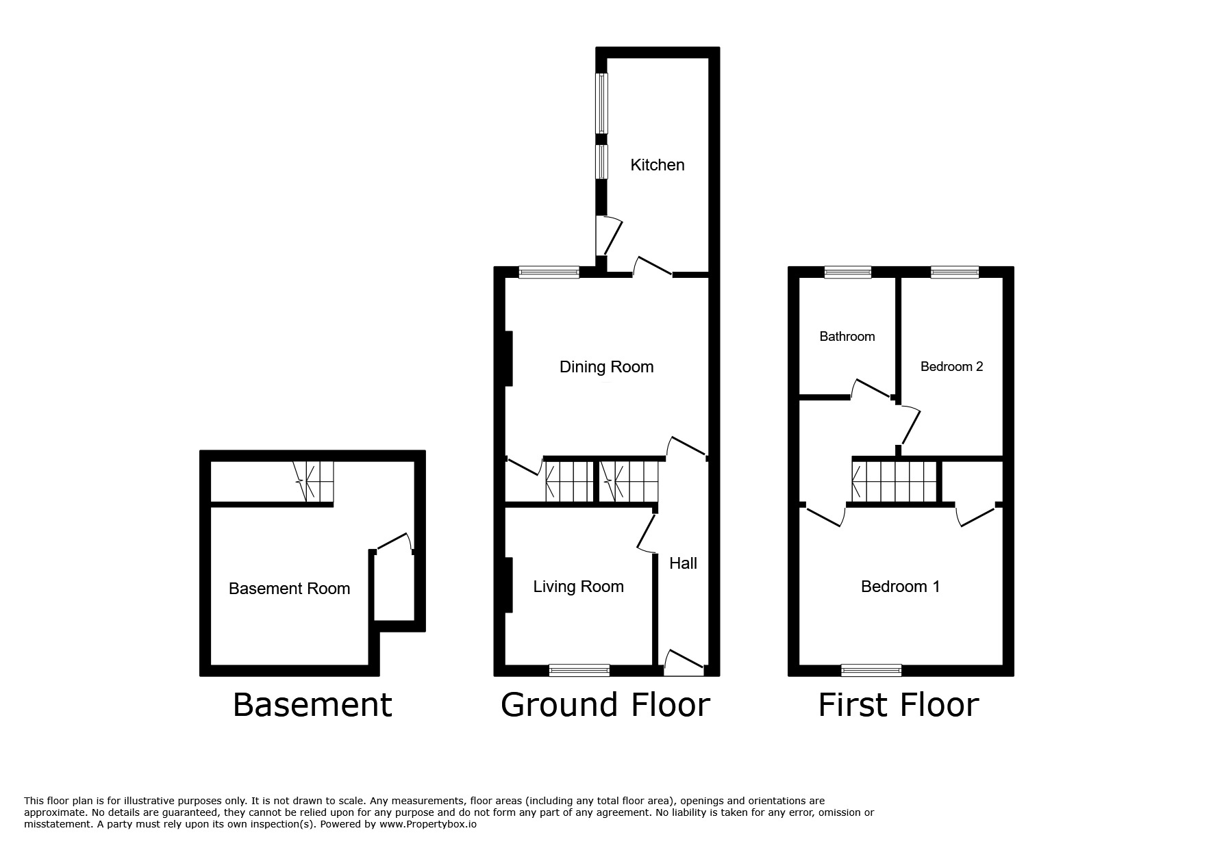 Floorplan of 2 bedroom Mid Terrace House for sale, Keswick Grove, Salford, Greater Manchester, M6