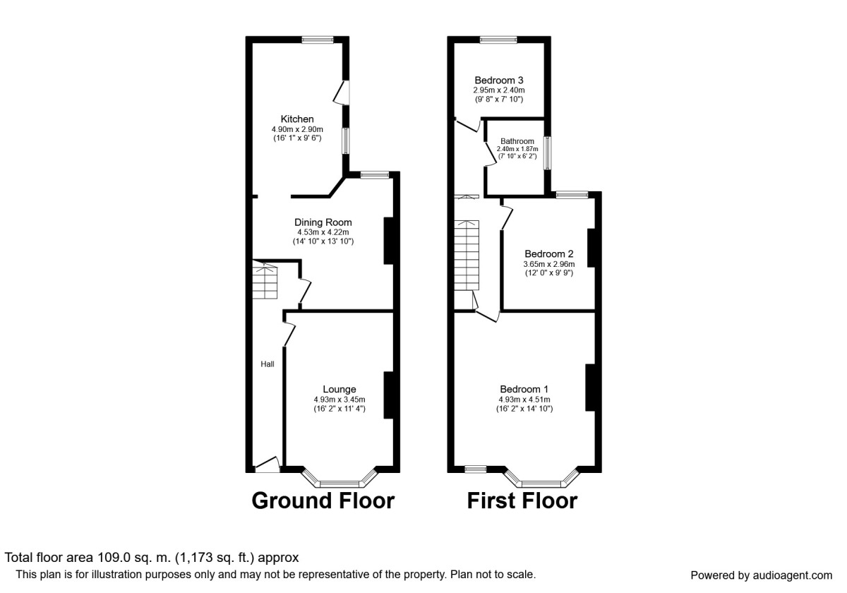 Floorplan of 3 bedroom Mid Terrace House for sale, Liverpool Street, Salford, Greater Manchester, M6