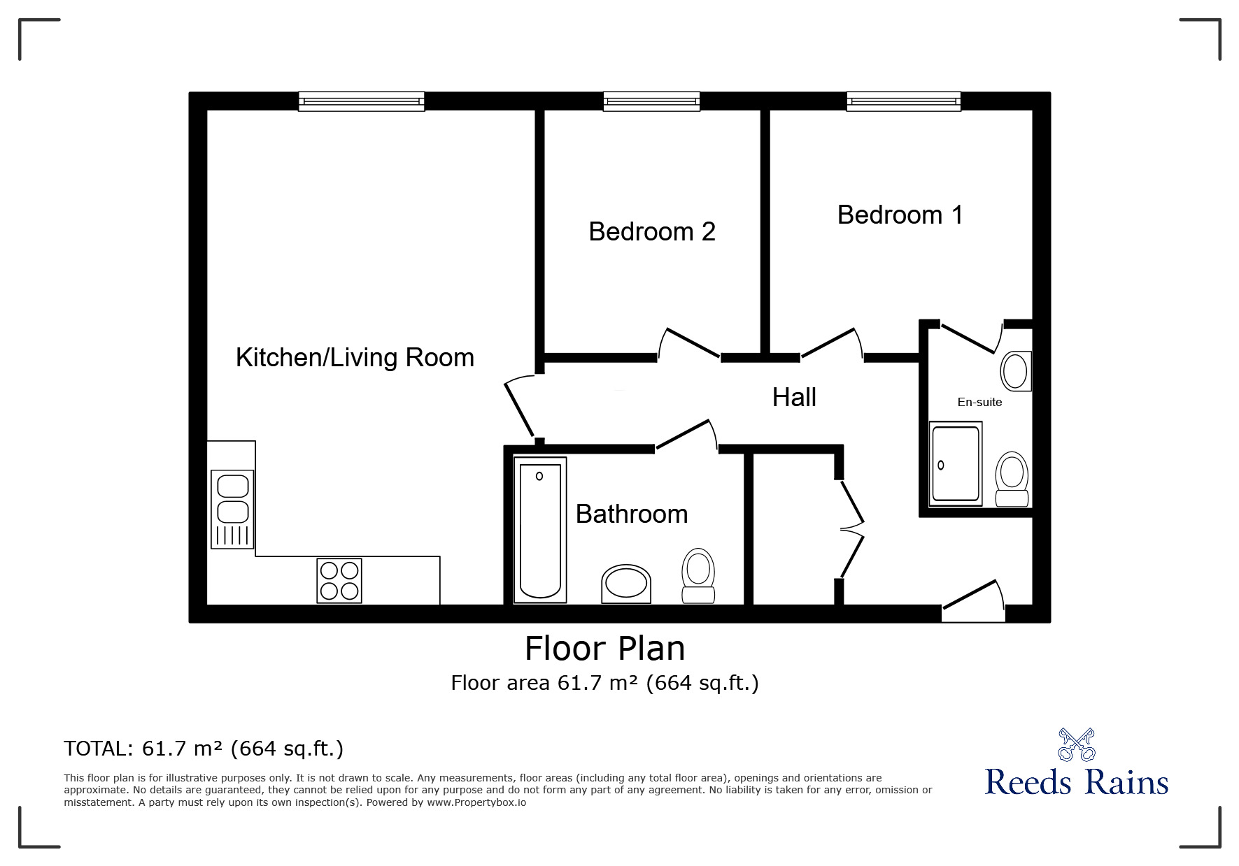 Floorplan of 2 bedroom  Flat for sale, 38 Alban Street, Salford, Greater Manchester, M7