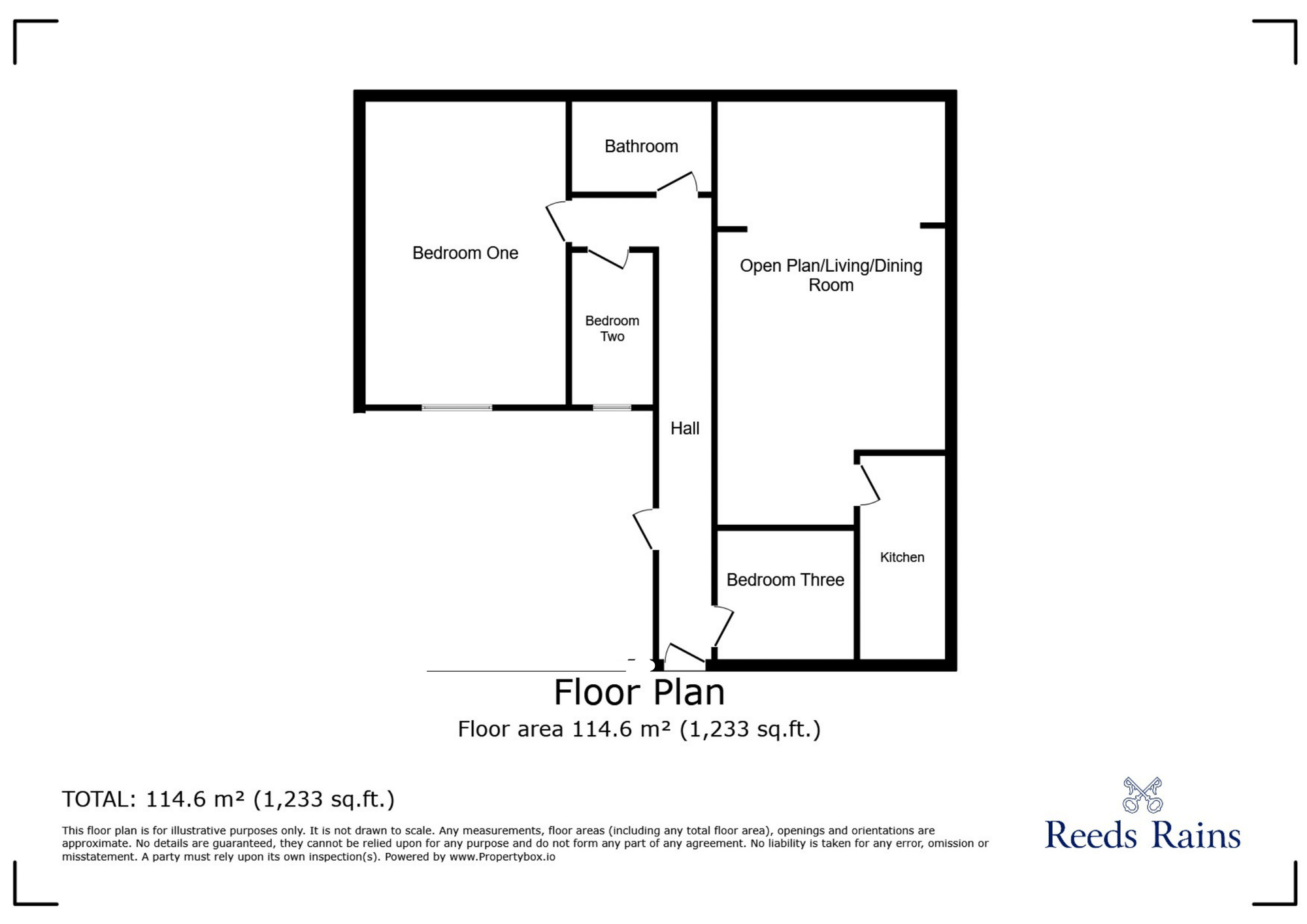 Floorplan of 3 bedroom Mid Terrace House to rent, My Street, Salford, Greater Manchester, M5