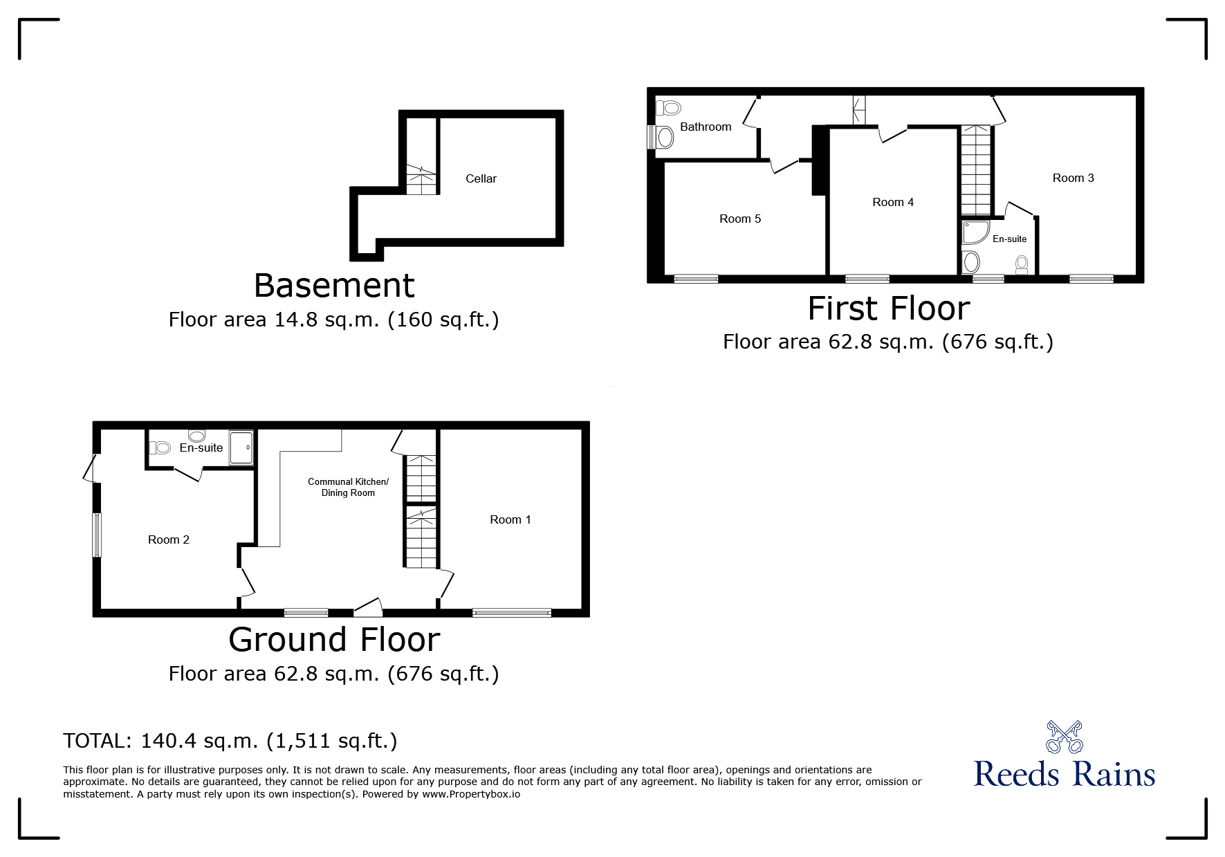 Floorplan of 5 bedroom End Terrace House for sale, Langham Road, Salford, Greater Manchester, M6