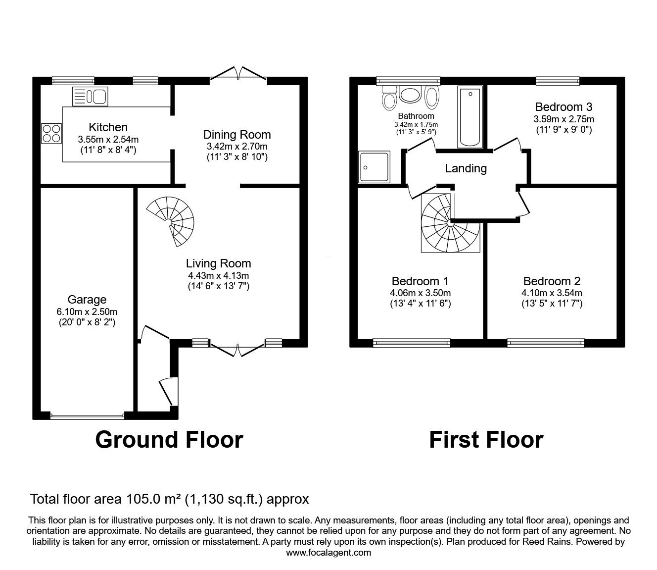 Floorplan of 3 bedroom Mid Terrace House for sale, Edward Avenue, Salford, Greater Manchester, M6