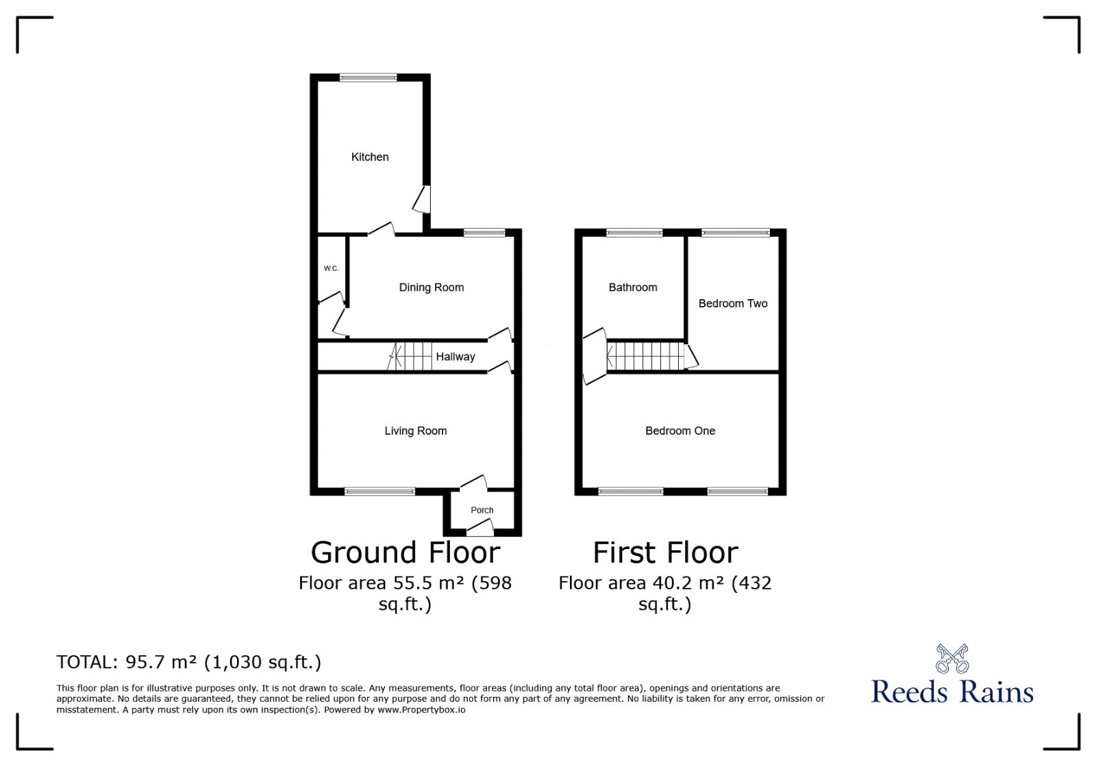 Floorplan of 2 bedroom Mid Terrace House to rent, Langworthy Road, Salford, Greater Manchester, M6