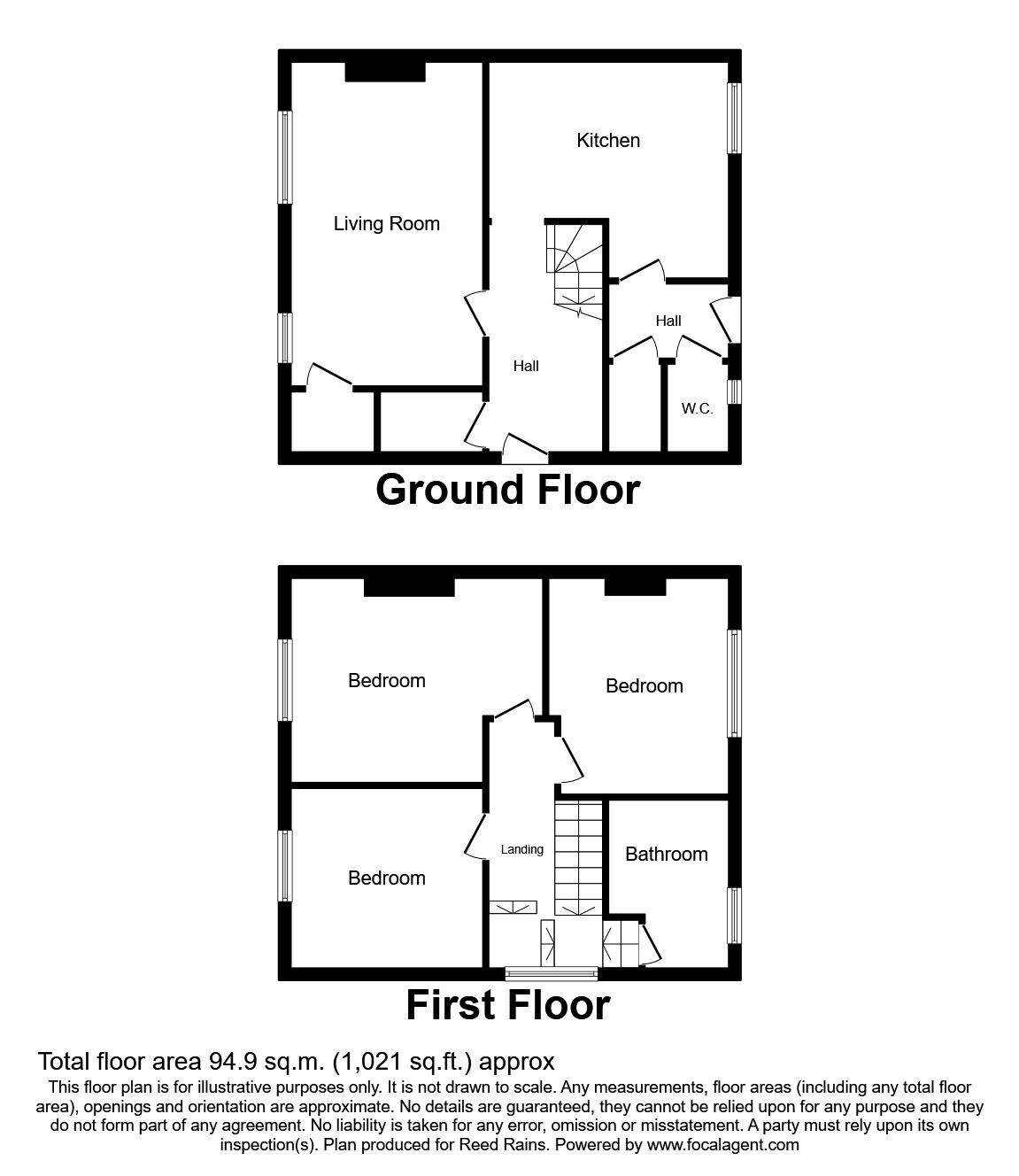 Floorplan of 3 bedroom Semi Detached House for sale, Tootal Drive, Salford, Greater Manchester, M6