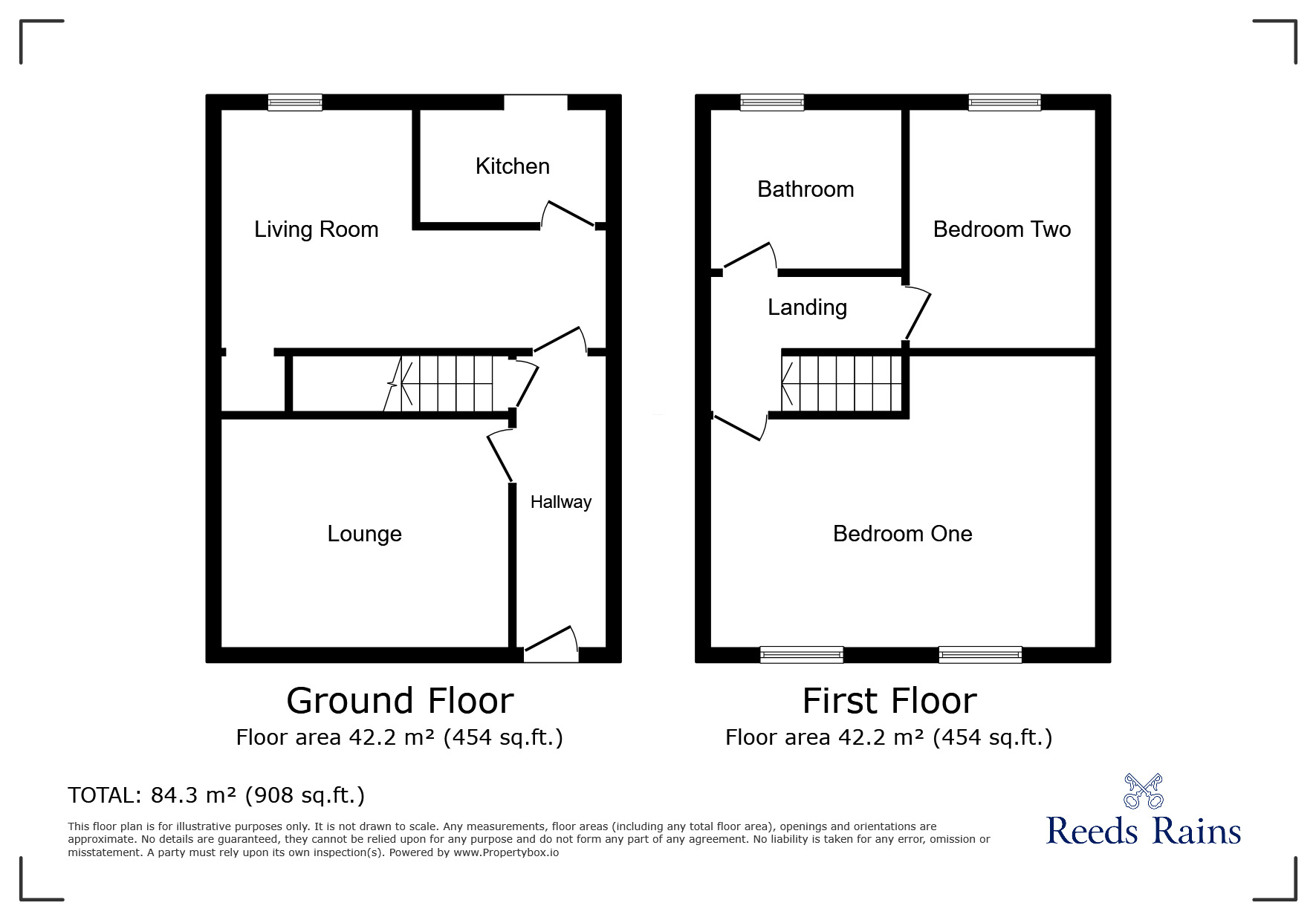 Floorplan of 2 bedroom Mid Terrace House to rent, Gerald Road, Salford, Greater Manchester, M6