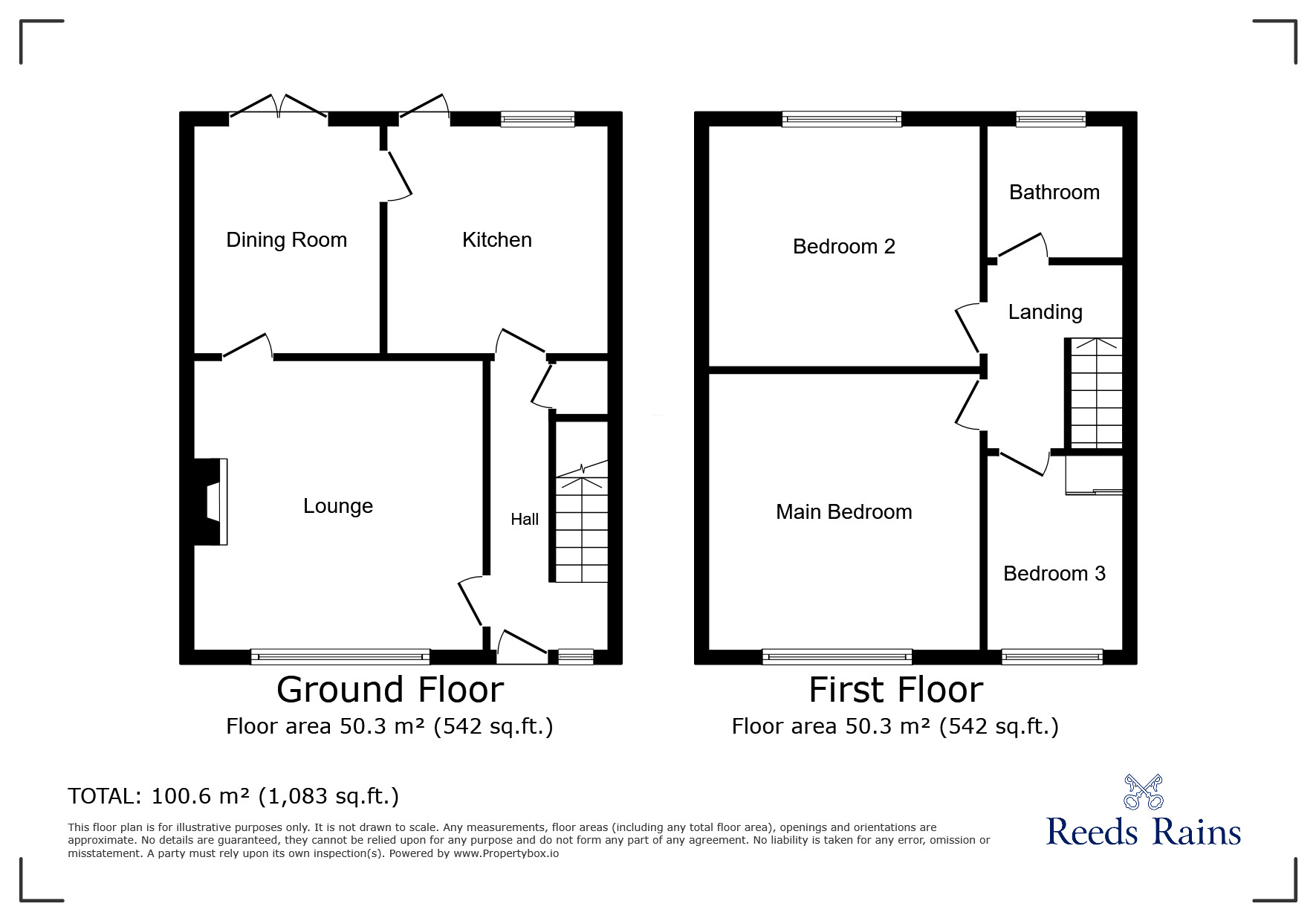 Floorplan of 3 bedroom Semi Detached House for sale, Swanage Road, Eccles, Greater Manchester, M30