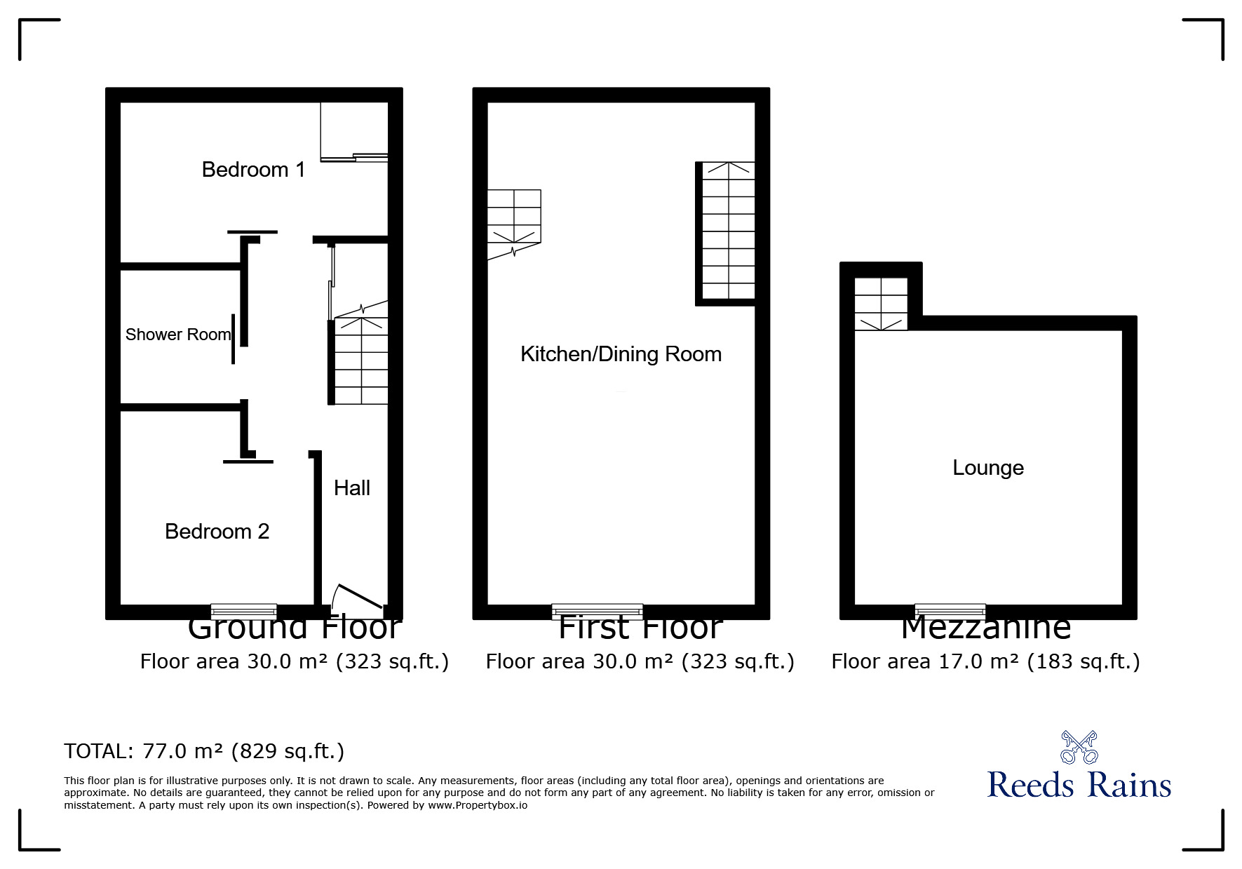 Floorplan of 2 bedroom Mid Terrace House to rent, Ash Street, Salford, Greater Manchester, M6