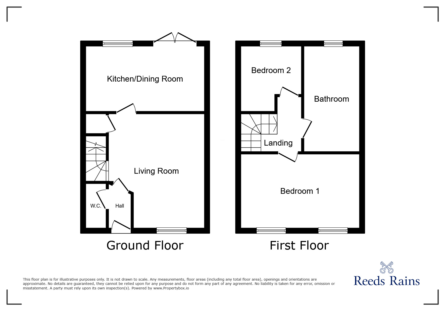 Floorplan of 2 bedroom Semi Detached House to rent, Nave Court, Salford, Greater Manchester, M6