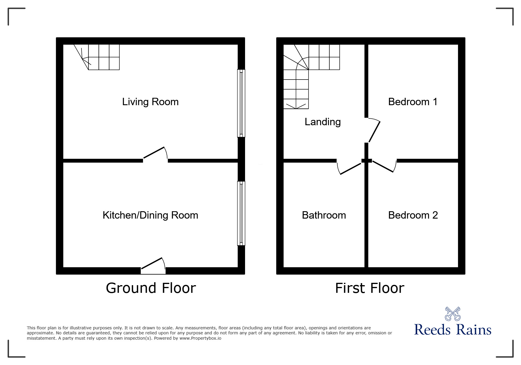 Floorplan of 2 bedroom Semi Detached House to rent, Pentlands Avenue, Salford, Greater Manchester, M7