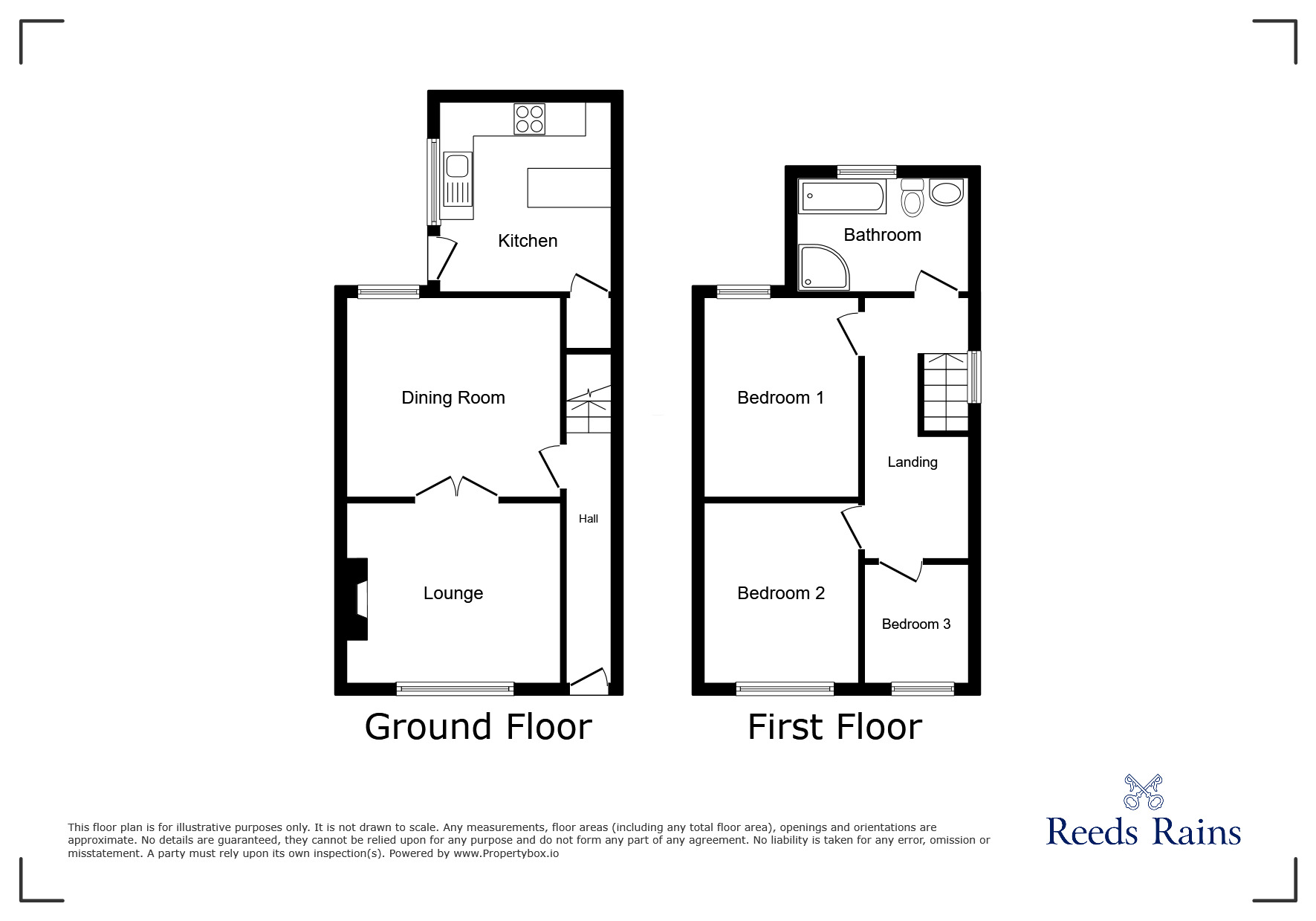 Floorplan of 3 bedroom End Terrace House for sale, Stapleton Street, Salford, Greater Manchester, M6