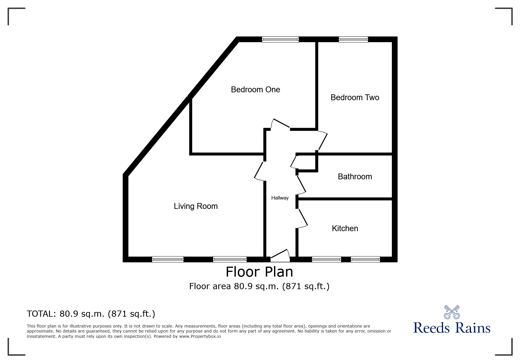 Floorplan of 2 bedroom  Flat for sale, Eccles New Road, Salford, Greater Manchester, M5