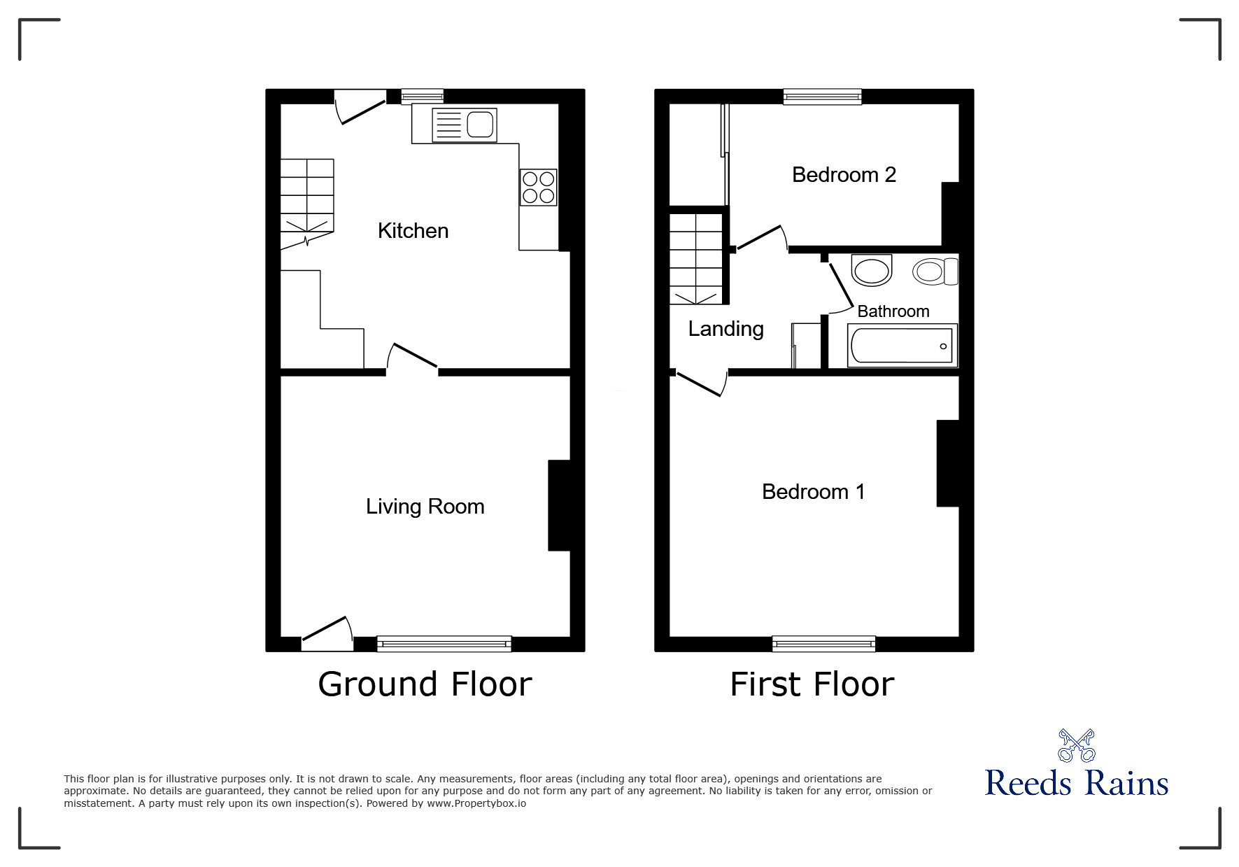 Floorplan of 2 bedroom Mid Terrace House for sale, Nansen Street, Salford, Greater Manchester, M6