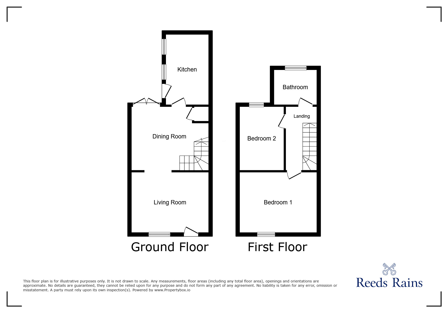 Floorplan of 2 bedroom Mid Terrace House for sale, Goulden Street, Salford, Greater Manchester, M6