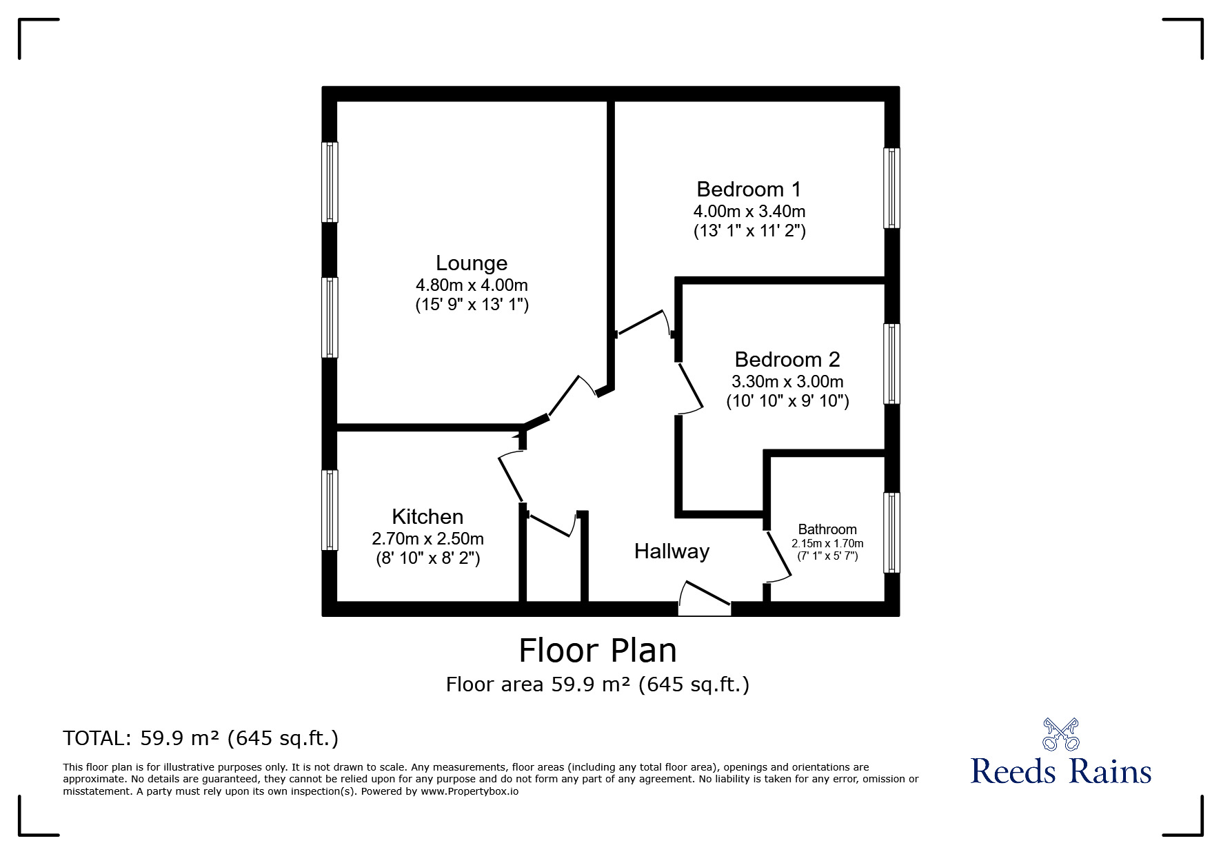 Floorplan of 2 bedroom  Flat for sale, Northenden Road, Sale, Greater Manchester, M33