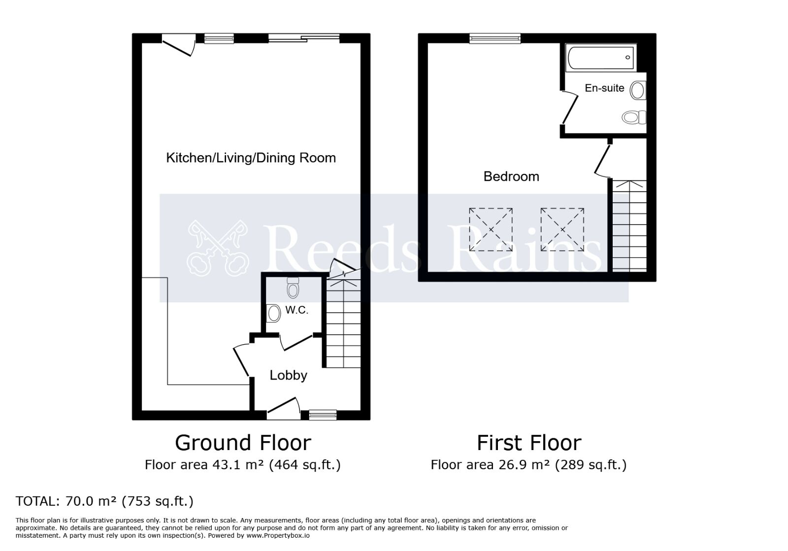 Floorplan of 1 bedroom Mid Terrace House to rent, Altrincham Road, Manchester, Greater Manchester, M23