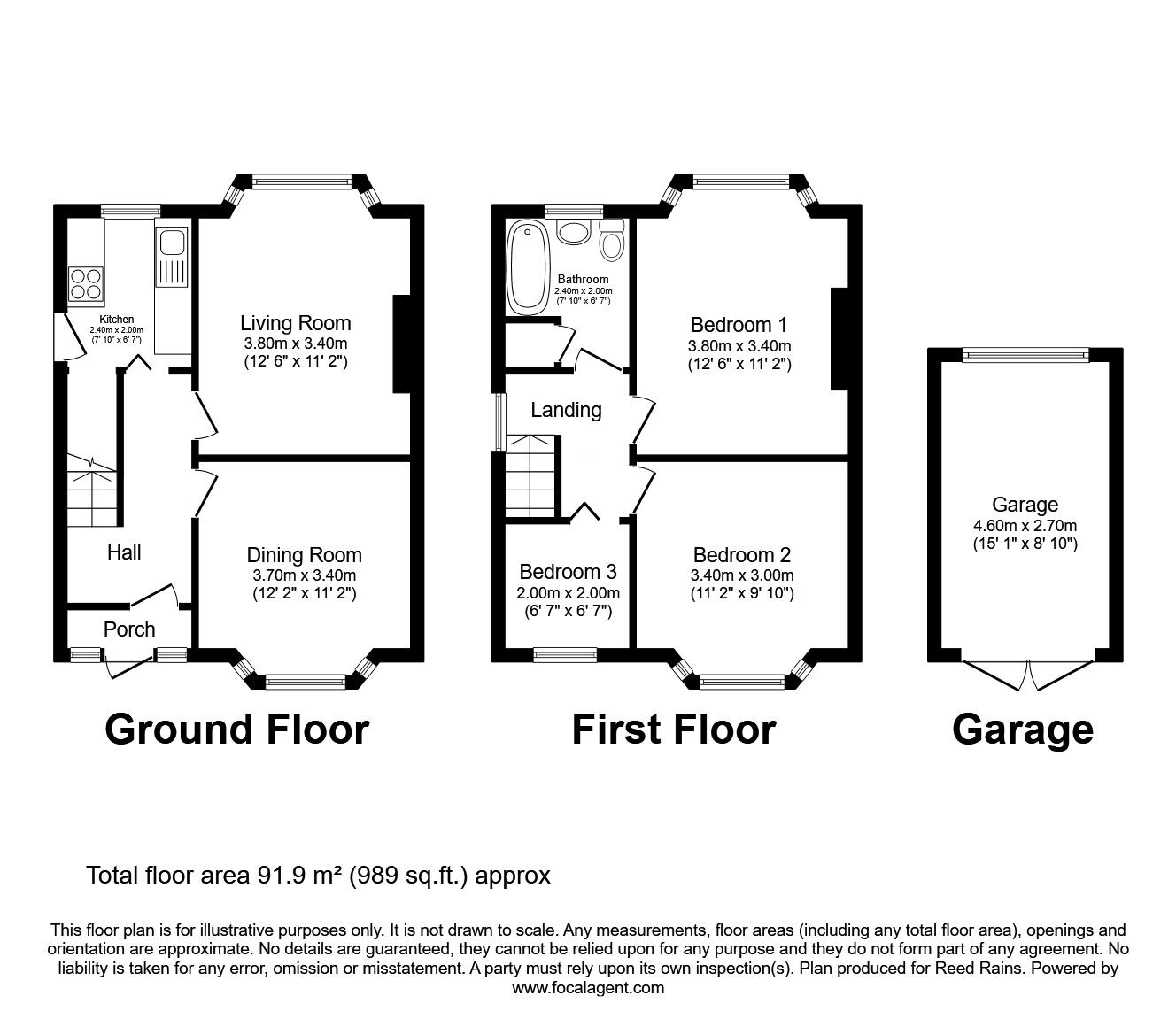 Floorplan of 3 bedroom Semi Detached House for sale, Fairywell Drive, Sale, Greater Manchester, M33