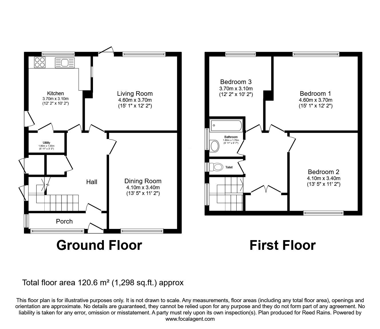 Floorplan of 3 bedroom Detached House for sale, Wythenshawe Road, Manchester, M23