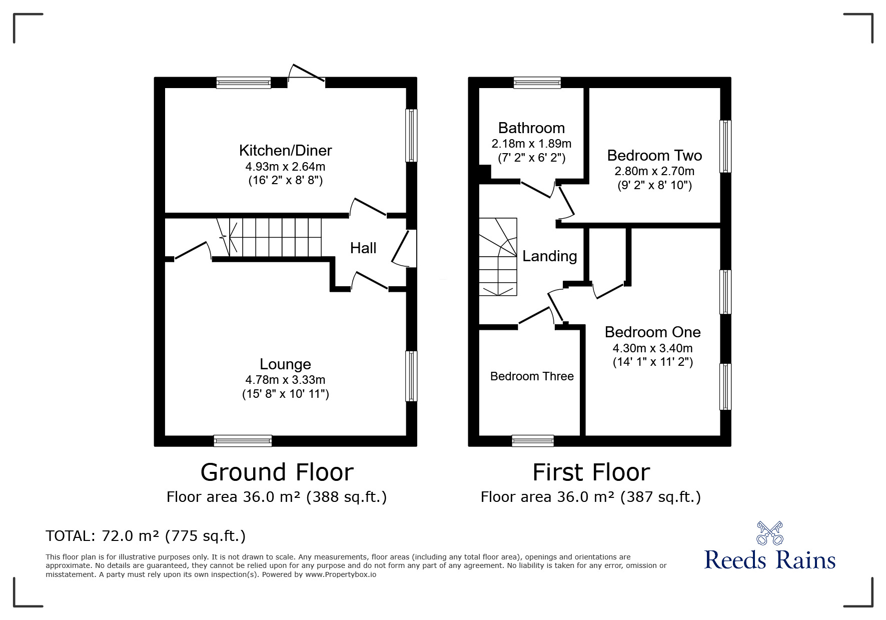 Floorplan of 3 bedroom End Terrace House for sale, Inglesham Close, Manchester, Greater Manchester, M23