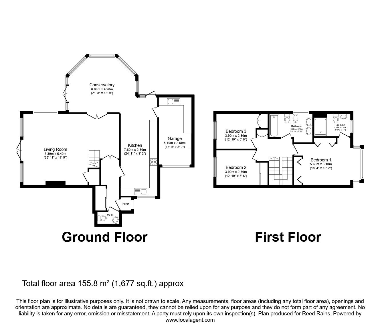 Floorplan of 3 bedroom End Terrace House for sale, Groby Road, Altrincham, Greater Manchester, WA14