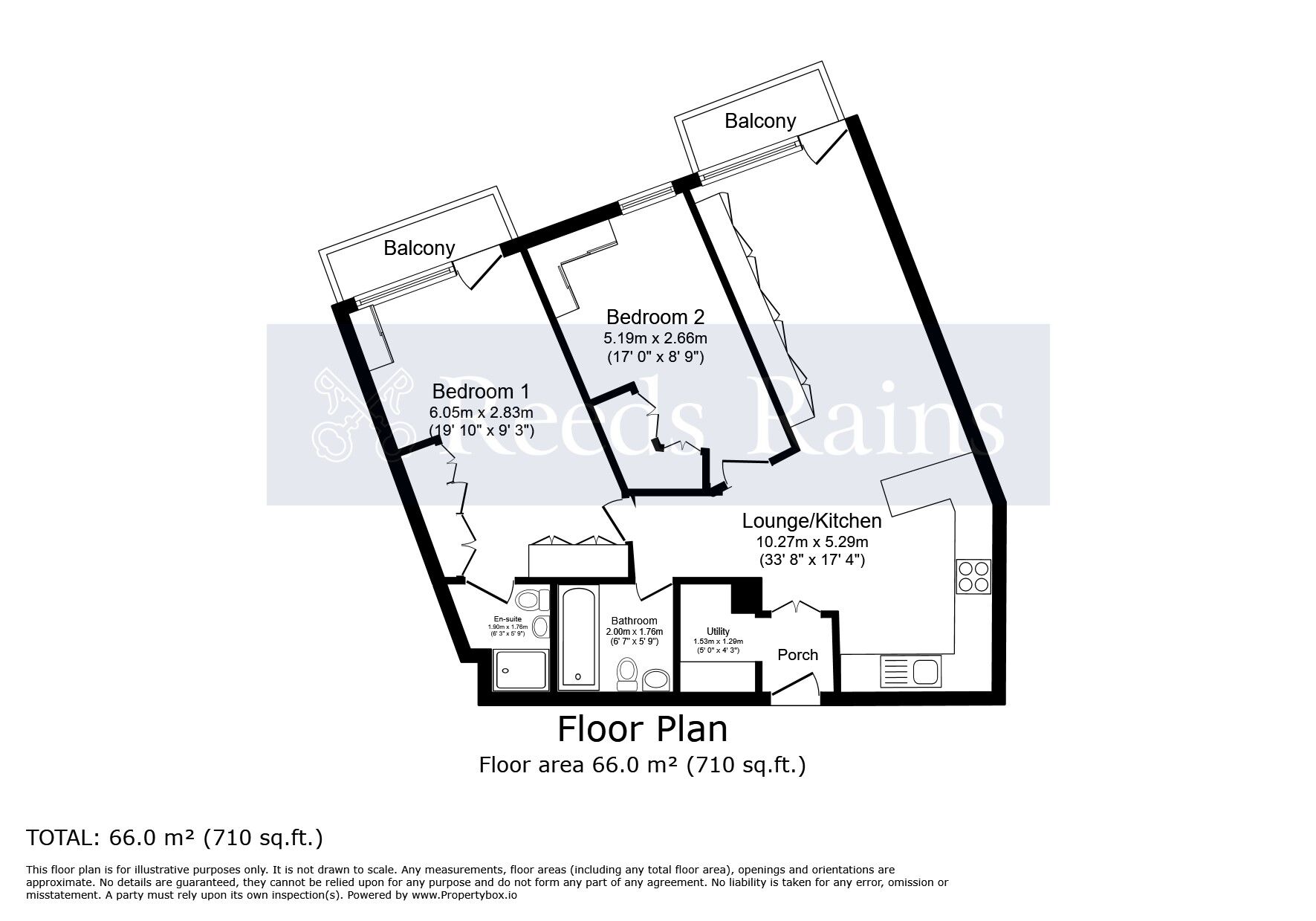 Floorplan of 2 bedroom  Flat for sale, School Road, Sale, Greater Manchester, M33