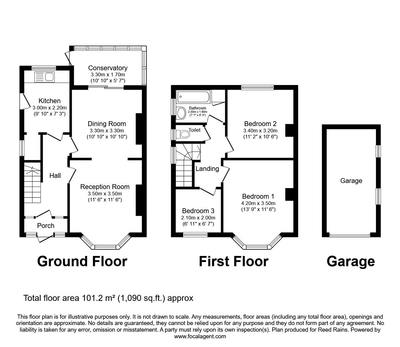 Floorplan of 3 bedroom Semi Detached House for sale, Manor Avenue, Sale, Greater Manchester, M33