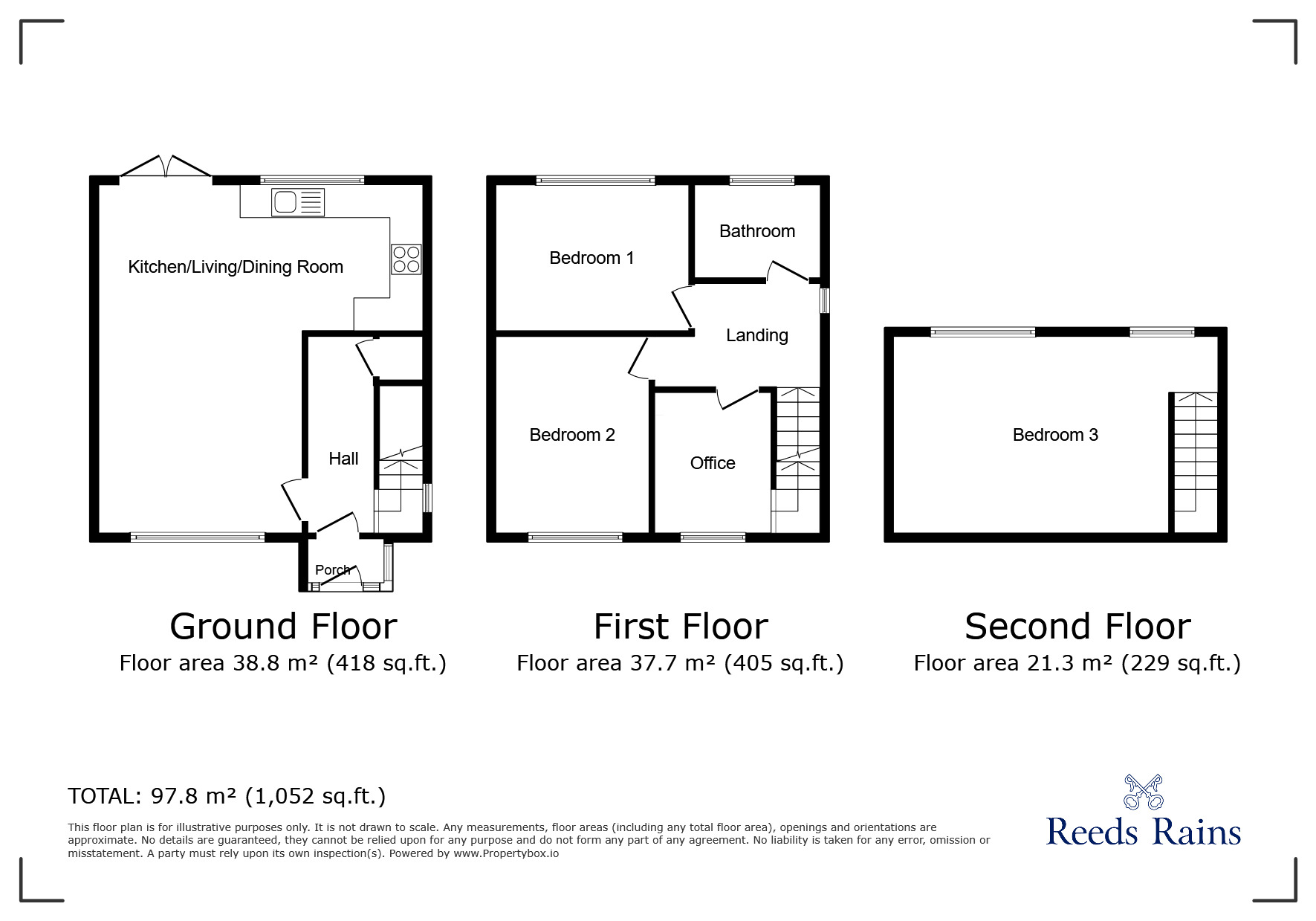 Floorplan of 3 bedroom End Terrace House for sale, Nevendon Drive, Manchester, Greater Manchester, M23