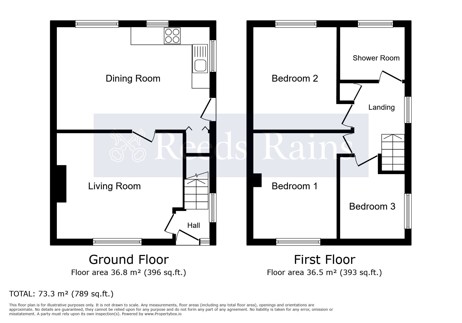 Floorplan of 3 bedroom Semi Detached House for sale, Nansen Close, Stretford, Greater Manchester, M32