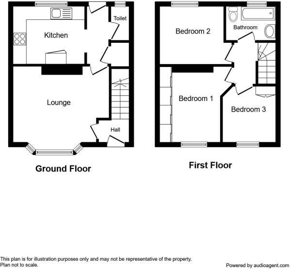 Floorplan of 3 bedroom Semi Detached House for sale, Kerne Grove, Manchester, Greater Manchester, M23