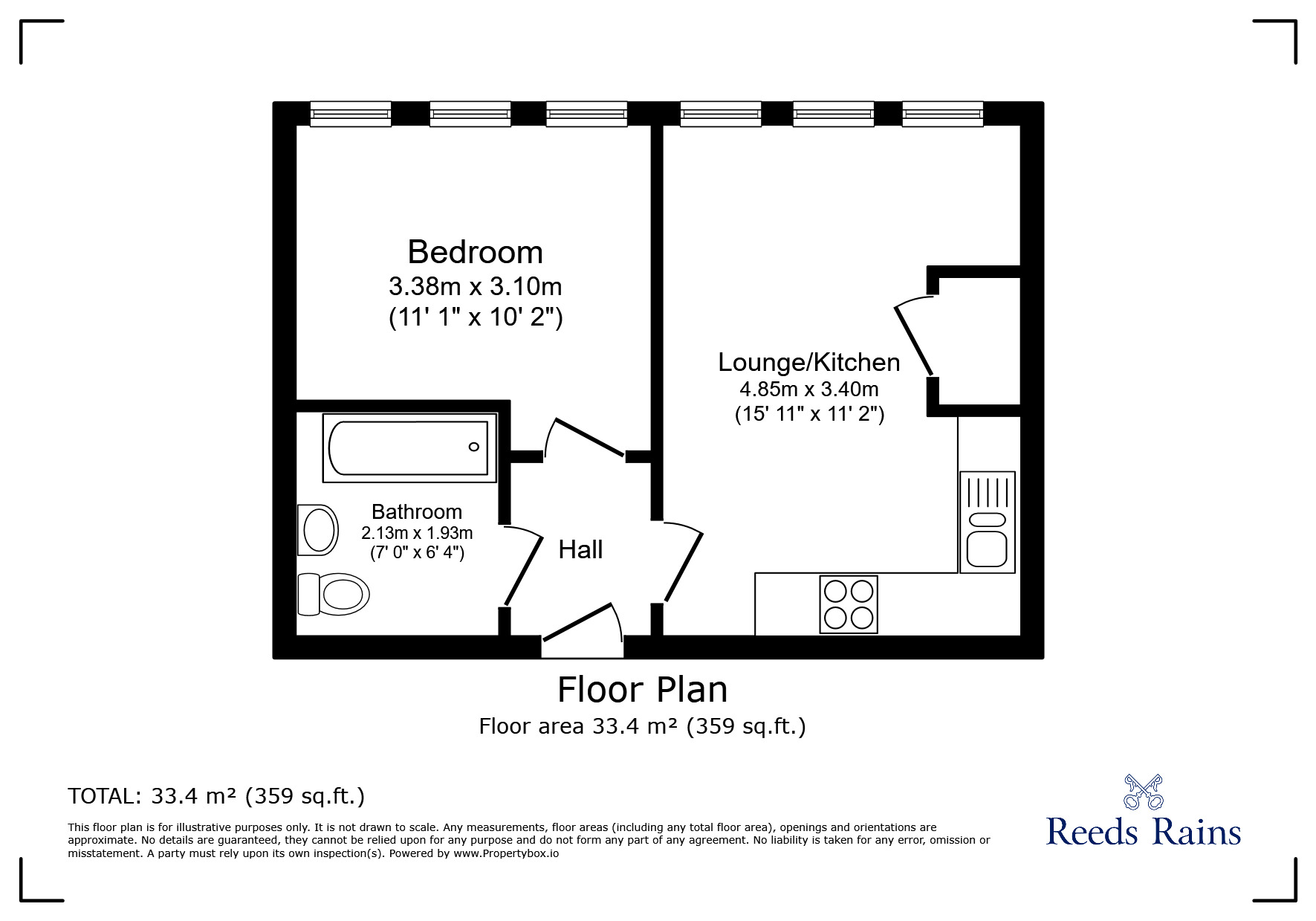 Floorplan of 1 bedroom  Flat for sale, Benbow Street, Sale, Greater Manchester, M33