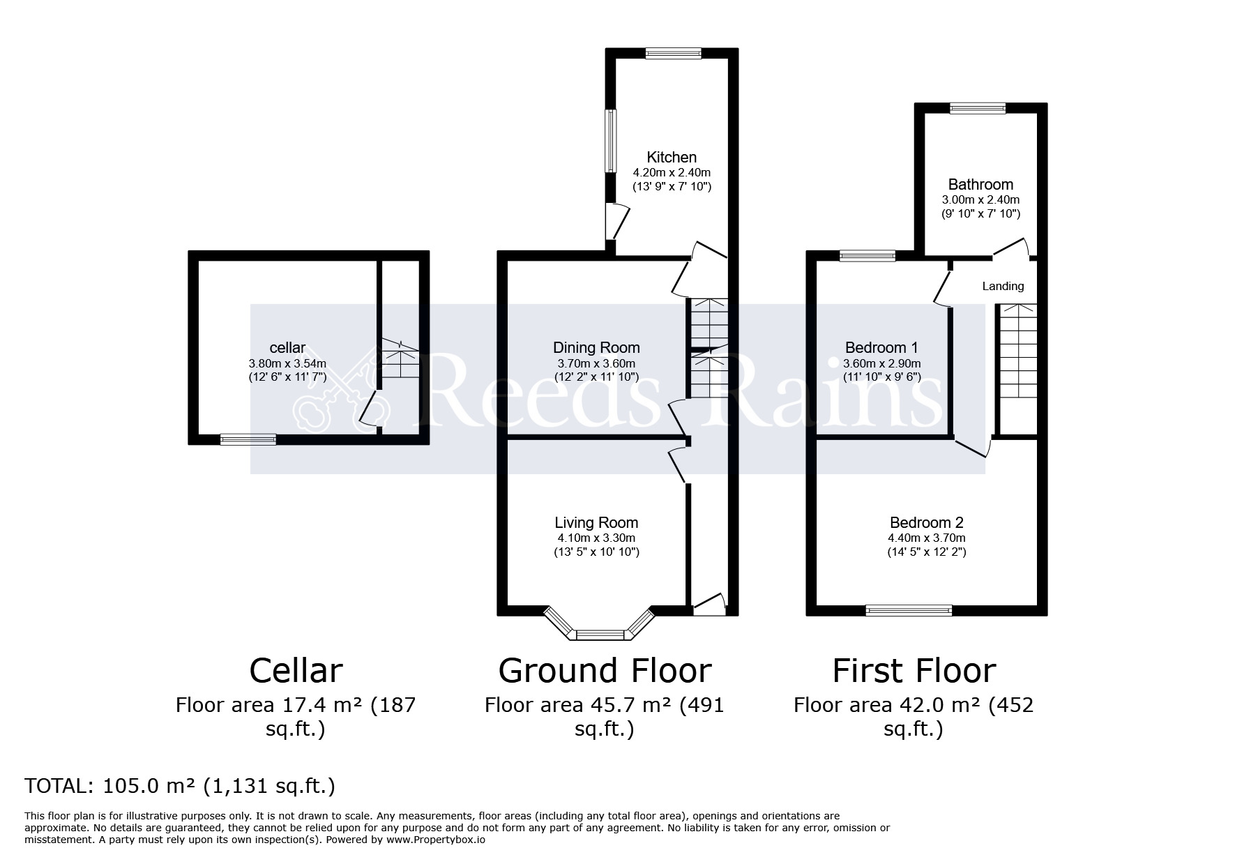 Floorplan of 2 bedroom Mid Terrace House for sale, Sydney Street, Stretford, Greater Manchester, M32