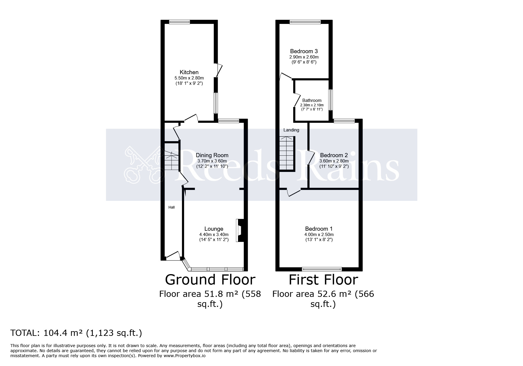 Floorplan of 3 bedroom Mid Terrace House for sale, Elton Street, Stretford, Greater Manchester, M32