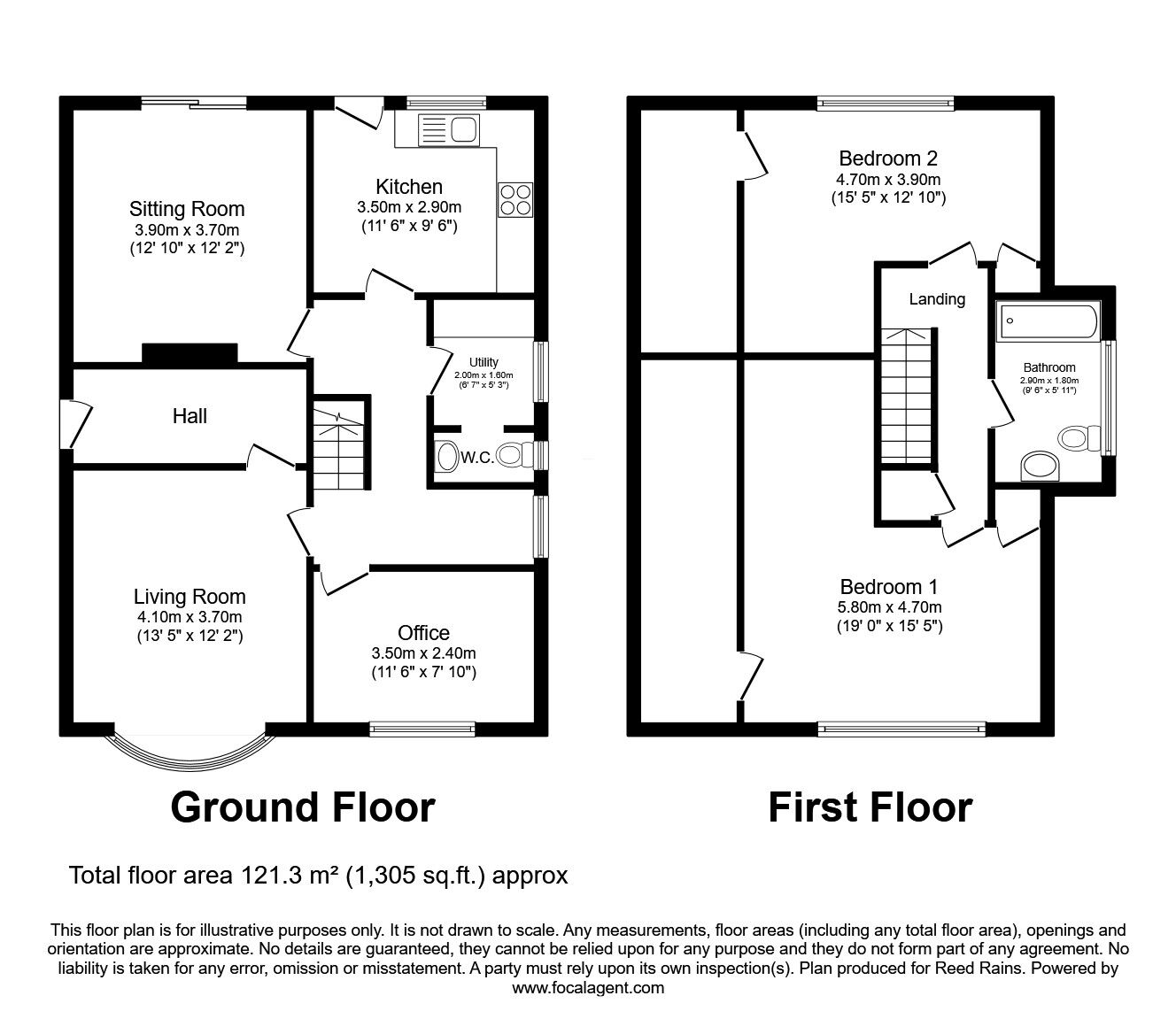 Floorplan of 3 bedroom Detached House for sale, Moor Road, Manchester, M23