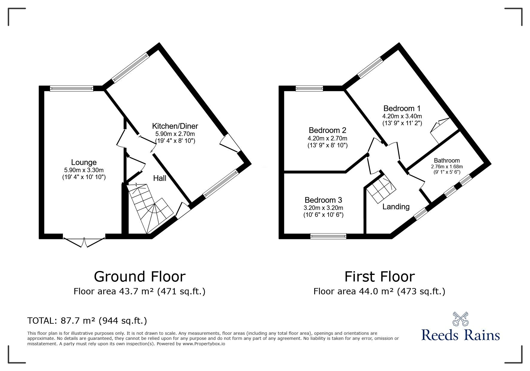 Floorplan of 3 bedroom End Terrace House for sale, Blackcarr Road, Manchester, Greater Manchester, M23