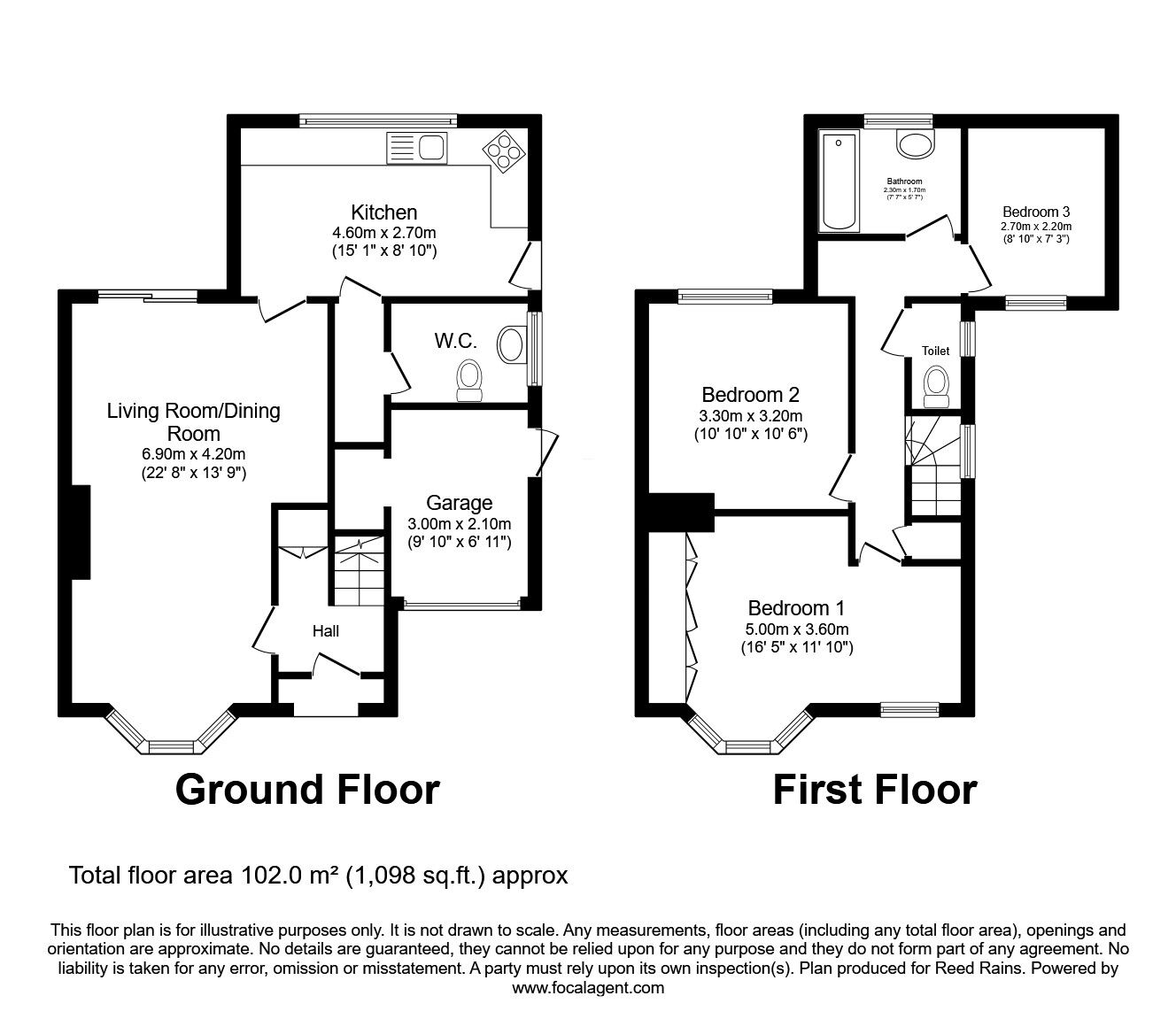 Floorplan of 3 bedroom Semi Detached House for sale, Brook Lane, Timperley, Greater Manchester, WA15