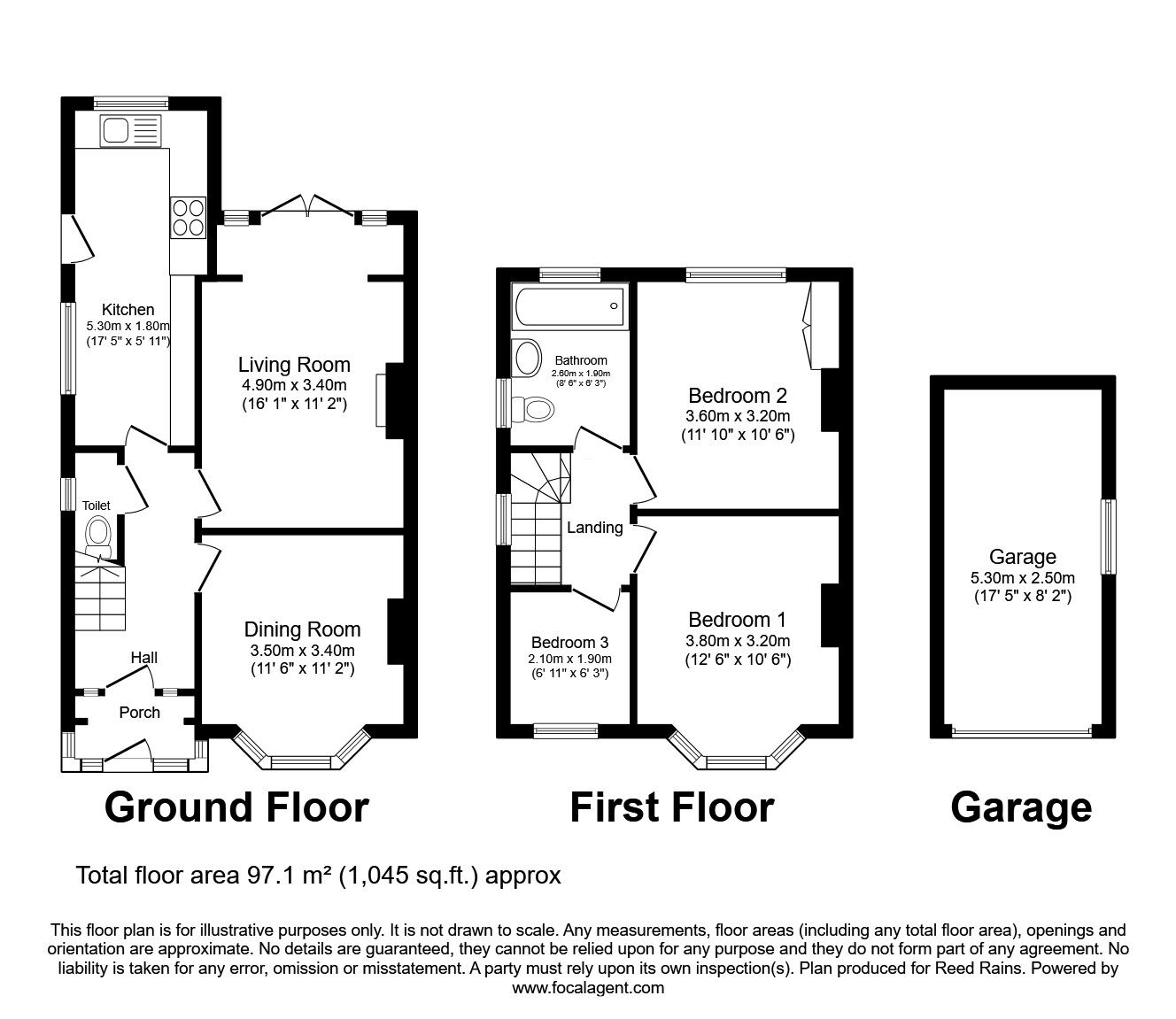 Floorplan of 3 bedroom Semi Detached House for sale, Stockport Road, Timperley, Greater Manchester, WA15