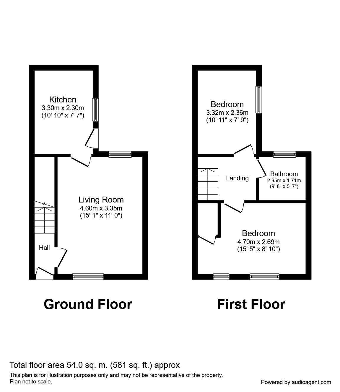 Floorplan of 2 bedroom Mid Terrace House to rent, Marlborough Street, Scarborough, North Yorkshire, YO12