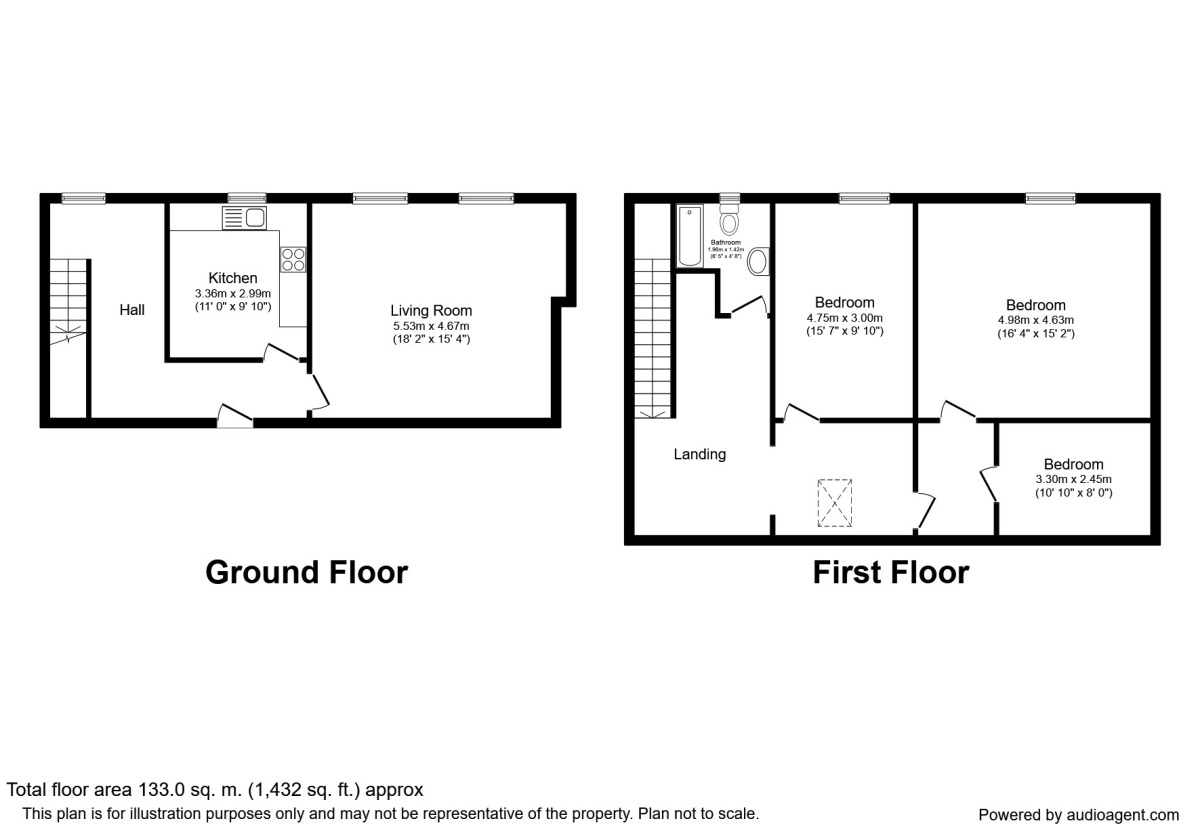 Floorplan of 3 bedroom  Flat to rent, Upgang Lane, Whitby, North Yorkshire, YO21