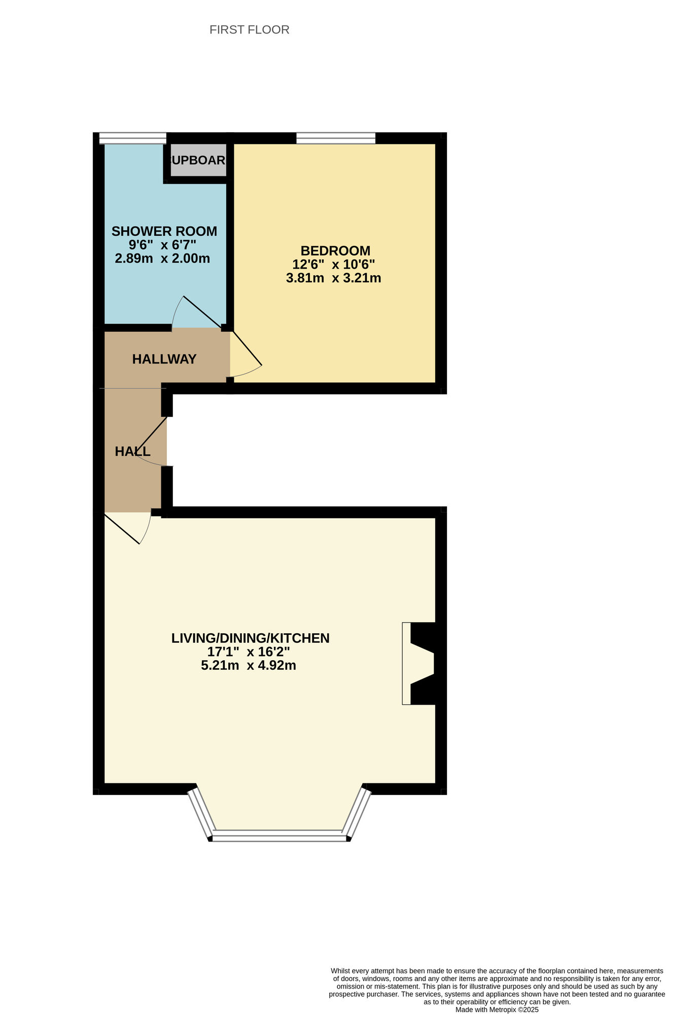 Floorplan of 1 bedroom  Flat for sale, Queens Parade, Scarborough, North Yorkshire, YO12